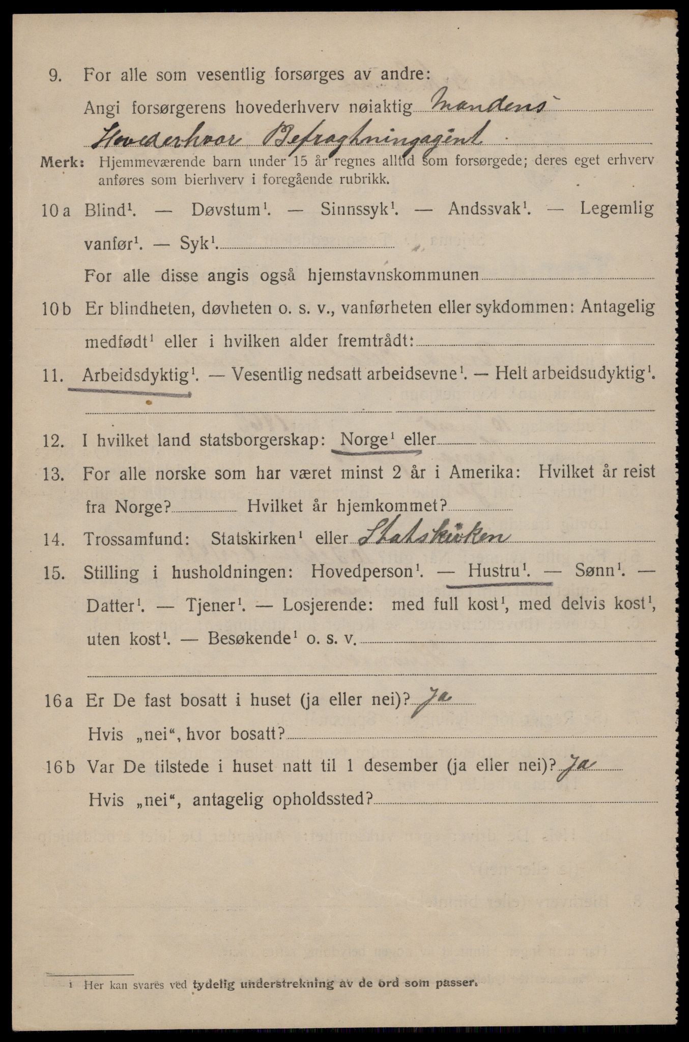 SAT, 1920 census for Trondheim, 1920, p. 104527