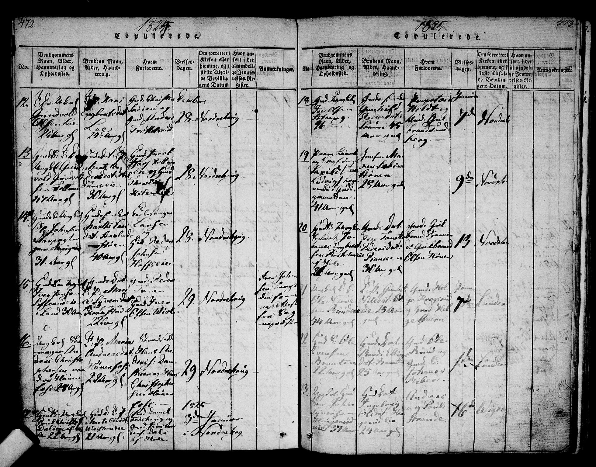 Norderhov kirkebøker, SAKO/A-237/F/Fa/L0008: Parish register (official) no. 8, 1814-1833, p. 472-473
