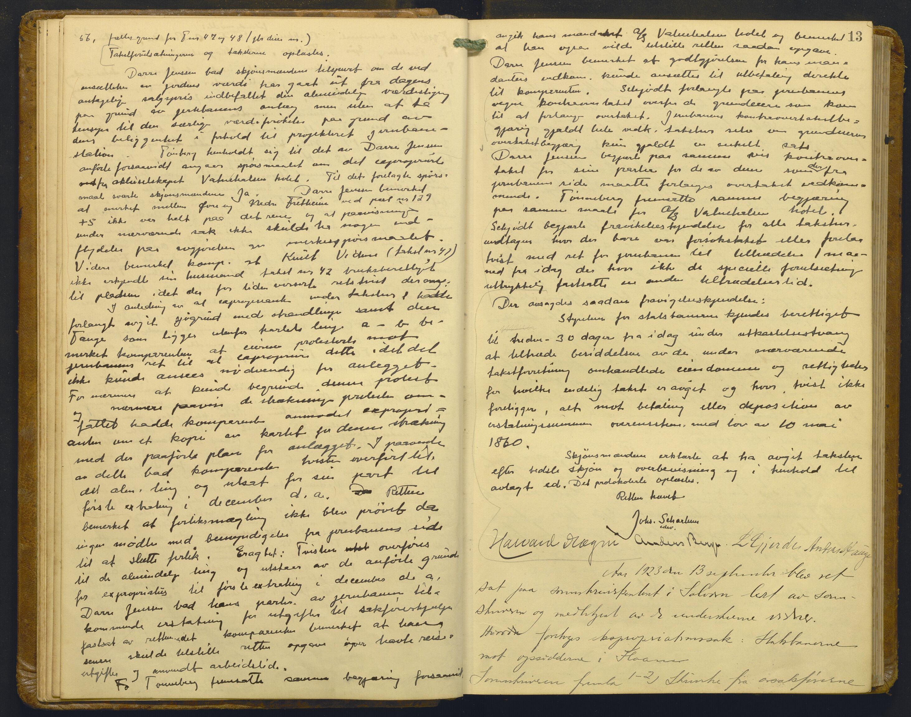 Indre Sogn tingrett, AV/SAB-A-3301/1/F/Fb/Fba/L0015: Sivile og offentlege saker, Bb 11, 1923-1928, p. 12b-13a
