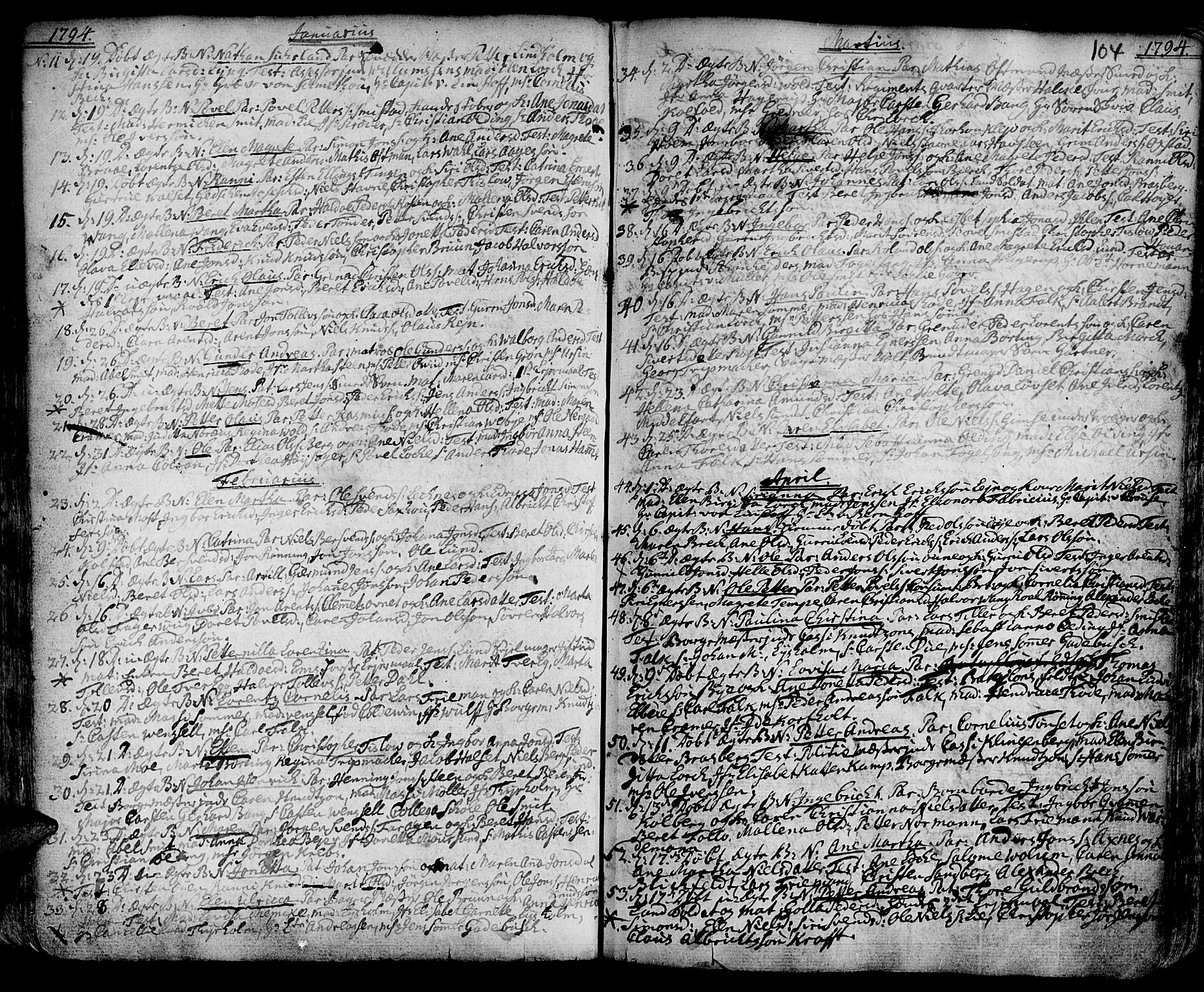 Ministerialprotokoller, klokkerbøker og fødselsregistre - Sør-Trøndelag, SAT/A-1456/601/L0039: Parish register (official) no. 601A07, 1770-1819, p. 104