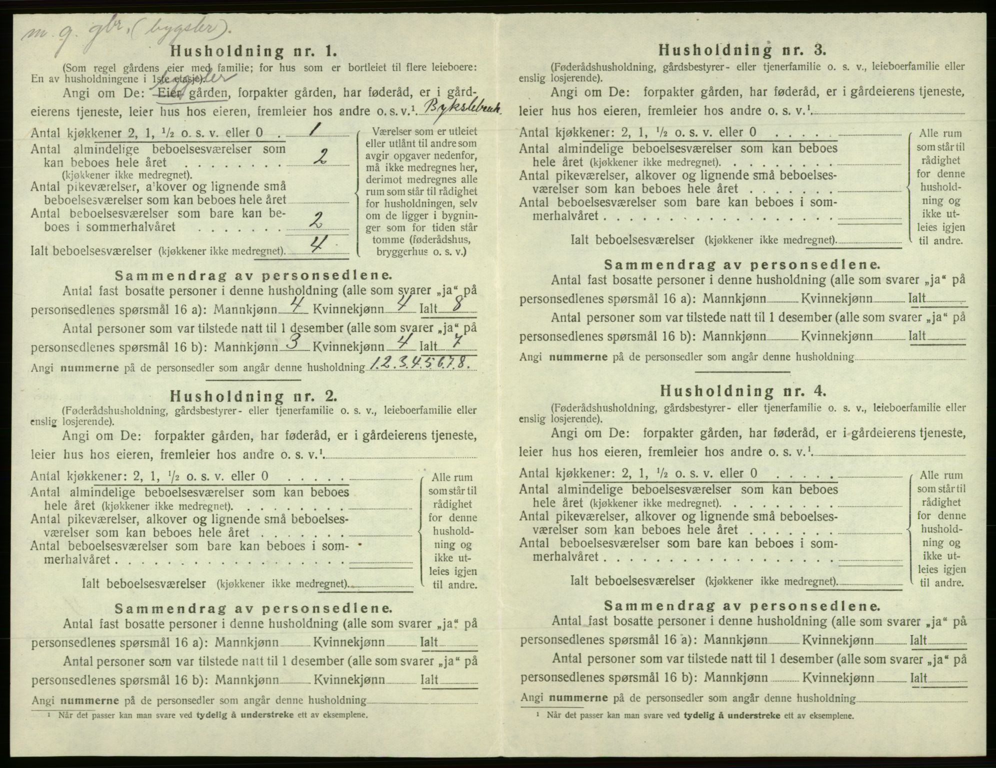 SAB, 1920 census for Os, 1920, p. 564