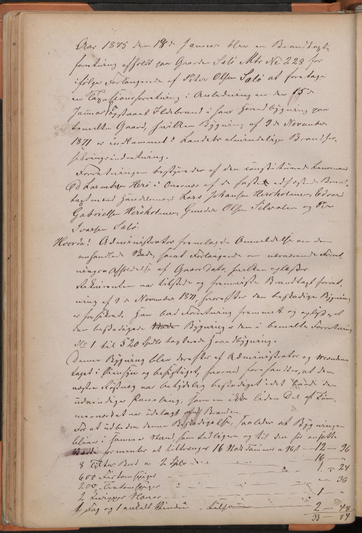 Norges Brannkasse Herøy, AV/SAT-A-5570, 1872-1888, p. 39b