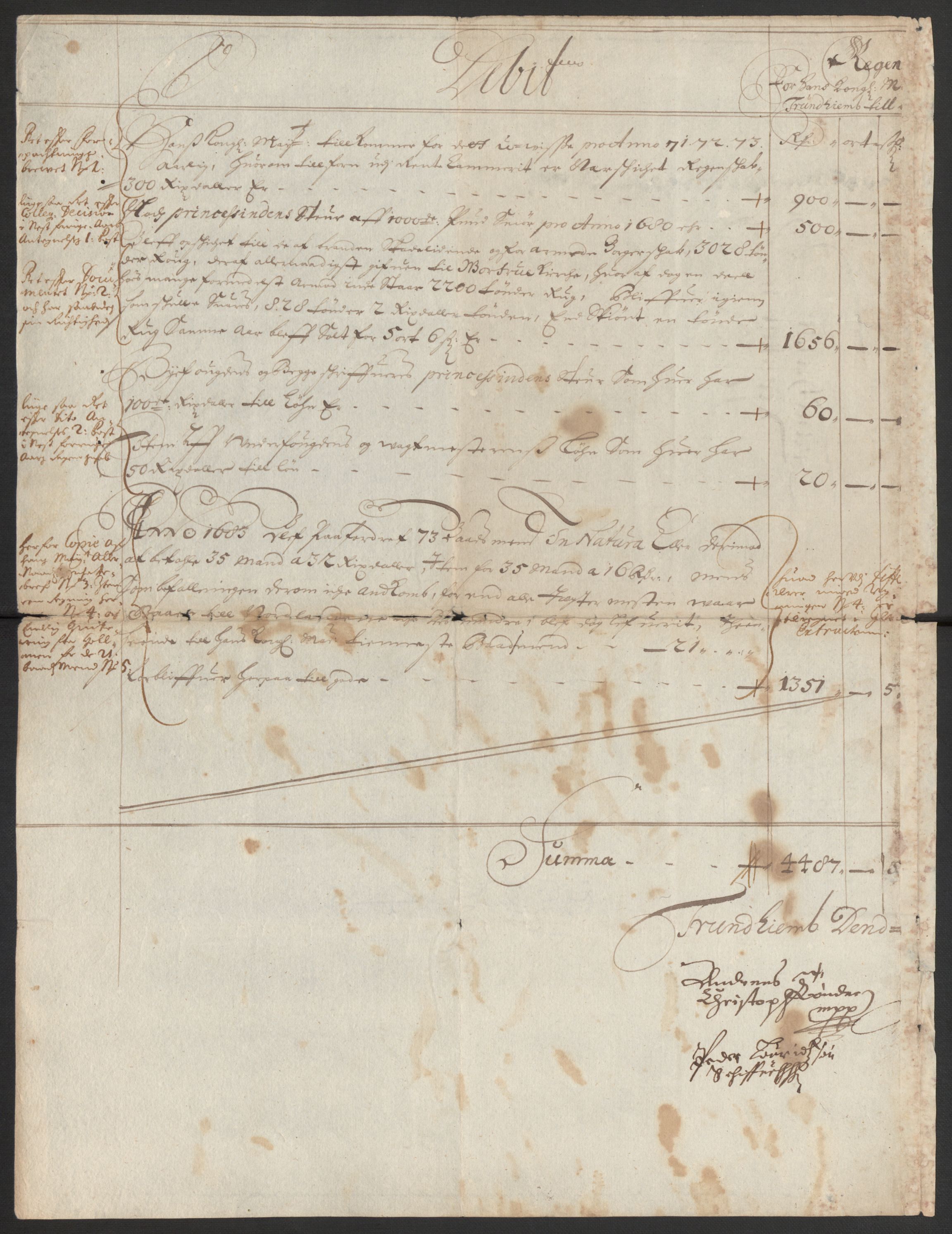 Rentekammeret inntil 1814, Reviderte regnskaper, Byregnskaper, AV/RA-EA-4066/R/Rs/L0504: [S1] Kontribusjonsregnskap, 1631-1684, p. 346