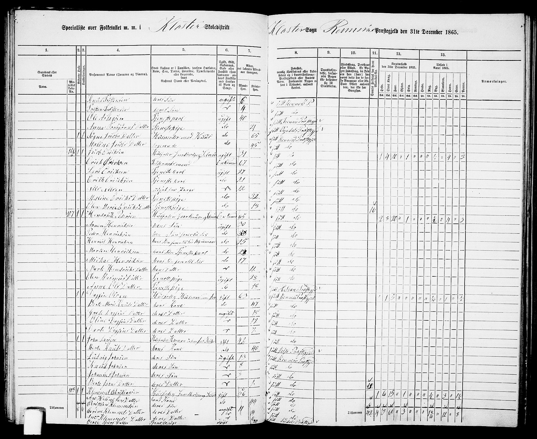 RA, 1865 census for Rennesøy, 1865, p. 64