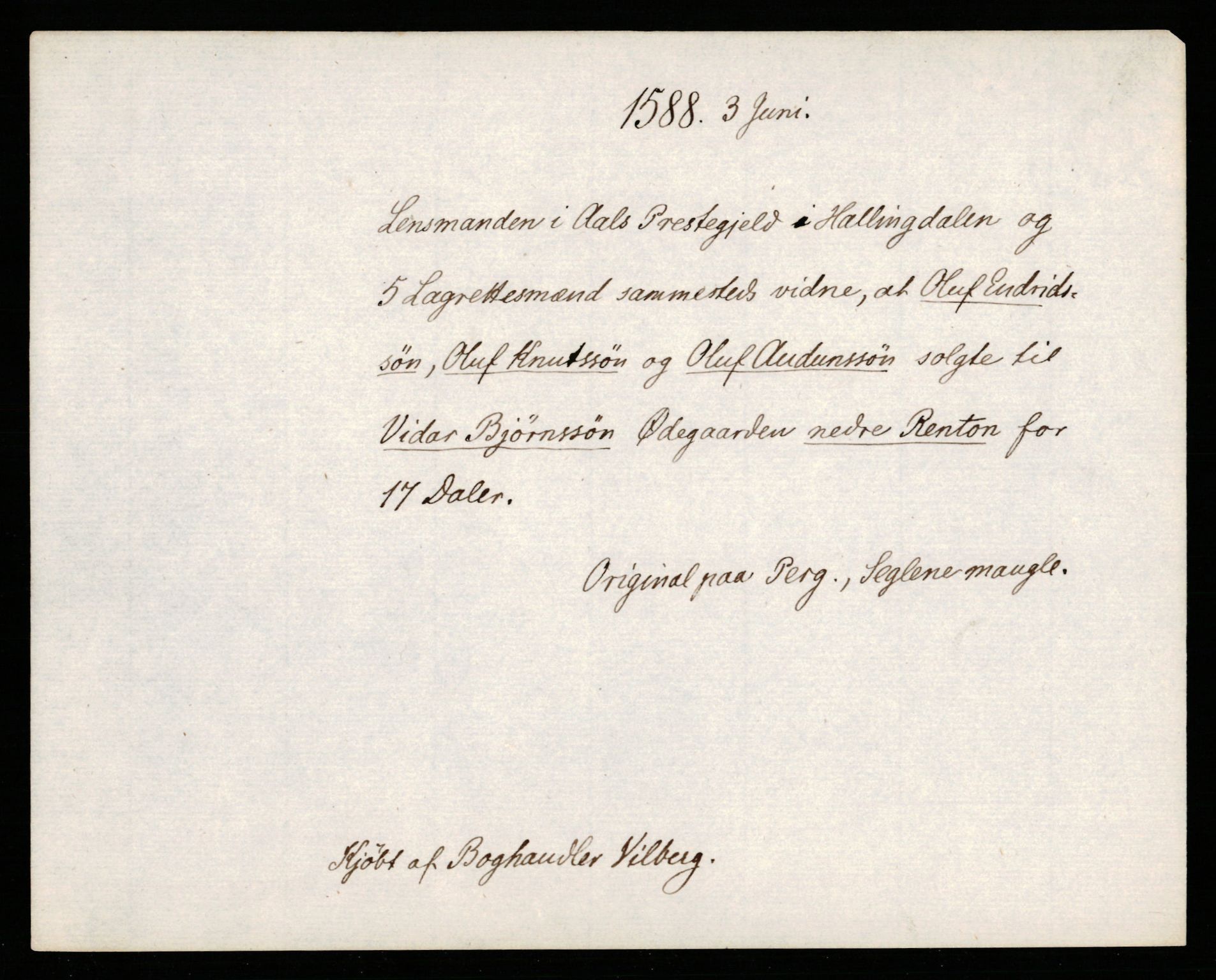 Riksarkivets diplomsamling, AV/RA-EA-5965/F35/F35b/L0003: Riksarkivets diplomer, seddelregister, 1583-1592, p. 283