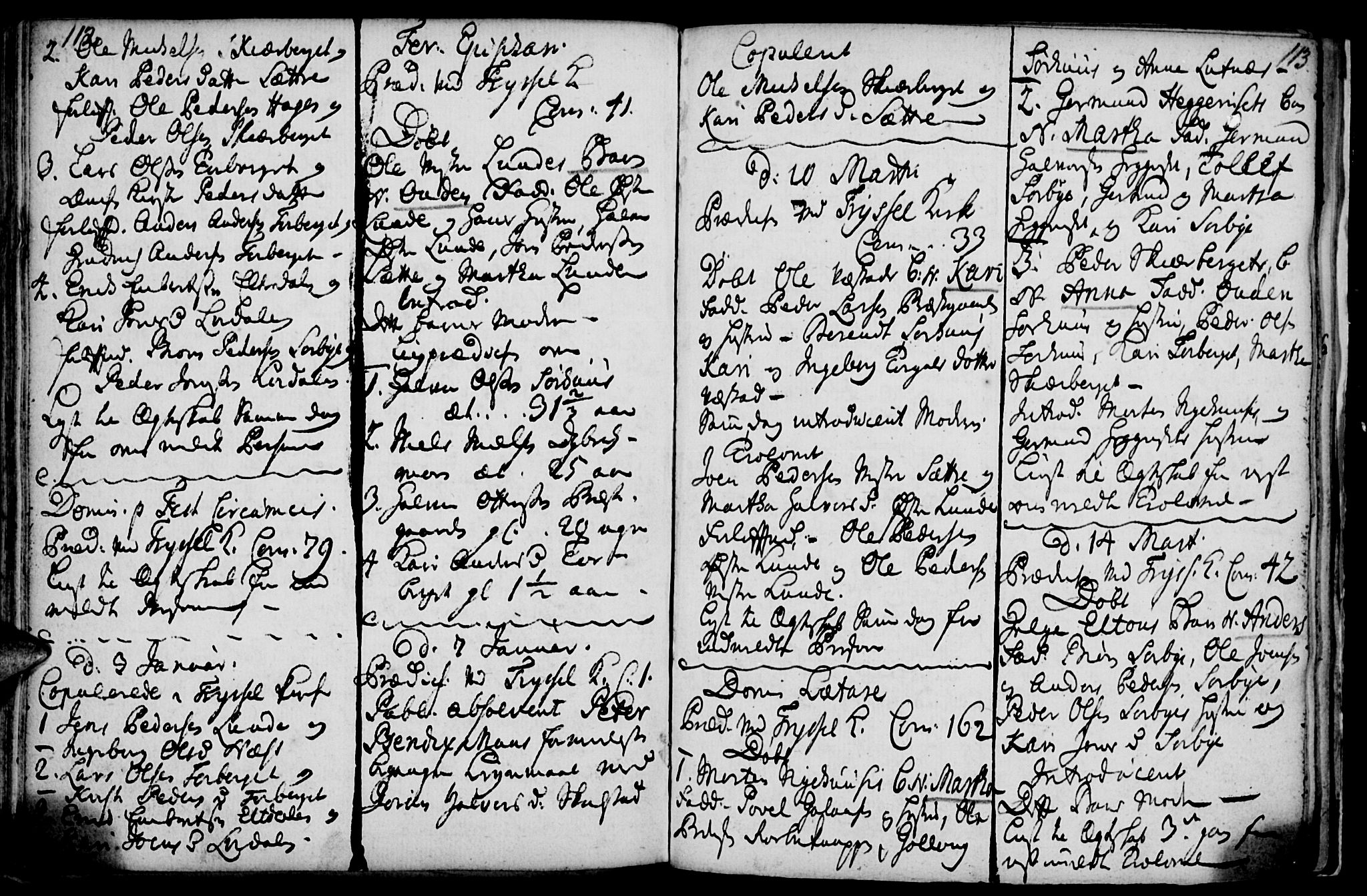 Elverum prestekontor, AV/SAH-PREST-044/H/Ha/Haa/L0001: Parish register (official) no. 1, 1730-1760, p. 112-113