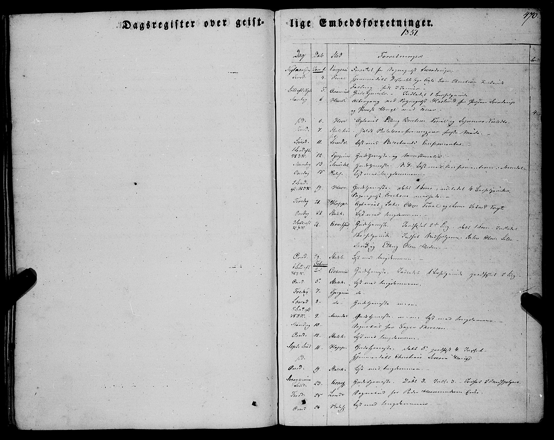 Vik sokneprestembete, SAB/A-81501: Parish register (official) no. A 8, 1846-1865, p. 470