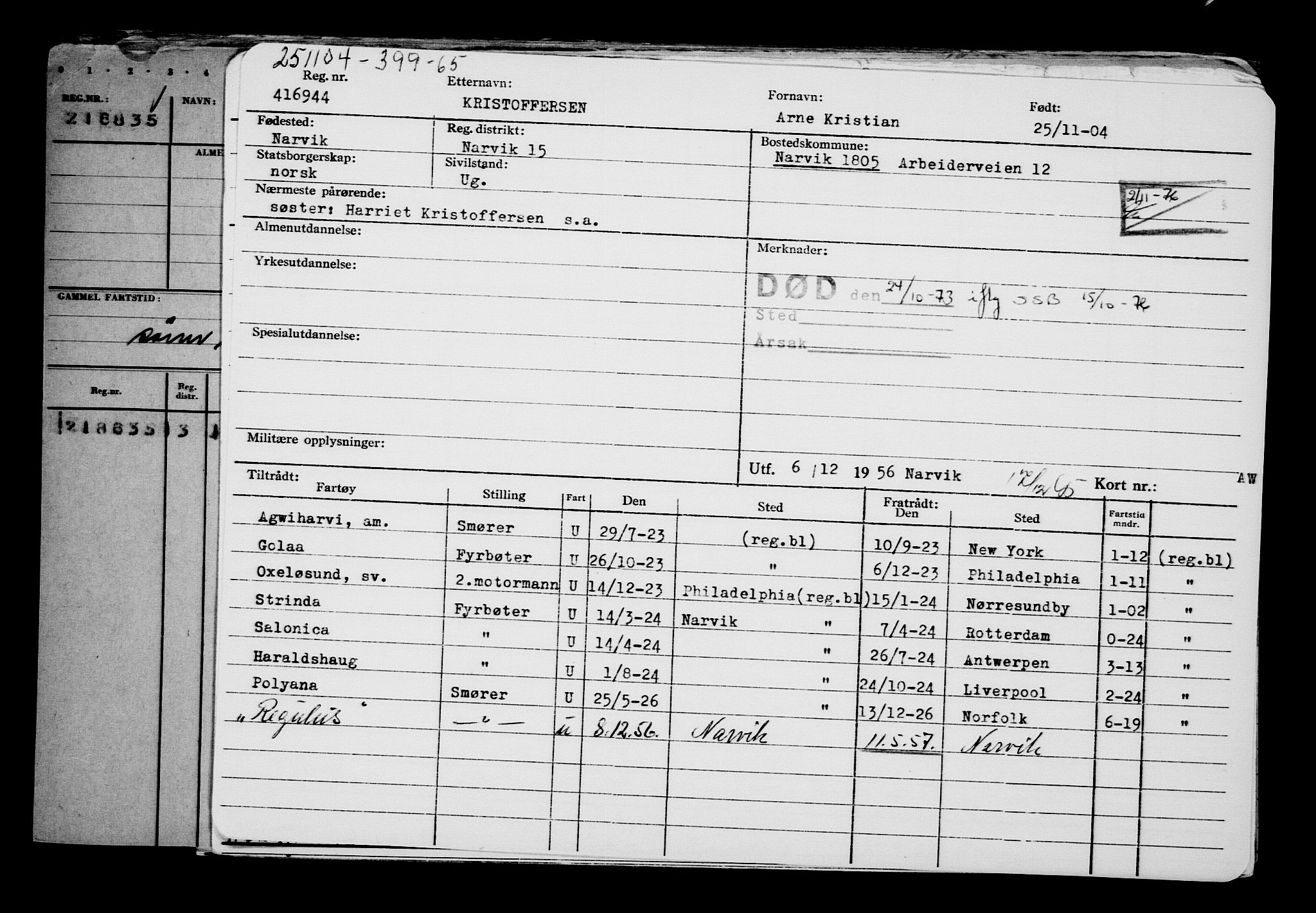 Direktoratet for sjømenn, AV/RA-S-3545/G/Gb/L0056: Hovedkort, 1904, p. 509