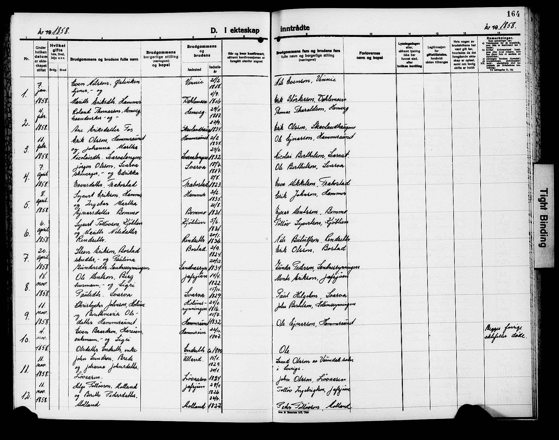 Ministerialprotokoller, klokkerbøker og fødselsregistre - Nord-Trøndelag, SAT/A-1458/749/L0485: Parish register (official) no. 749D01, 1857-1872, p. 164