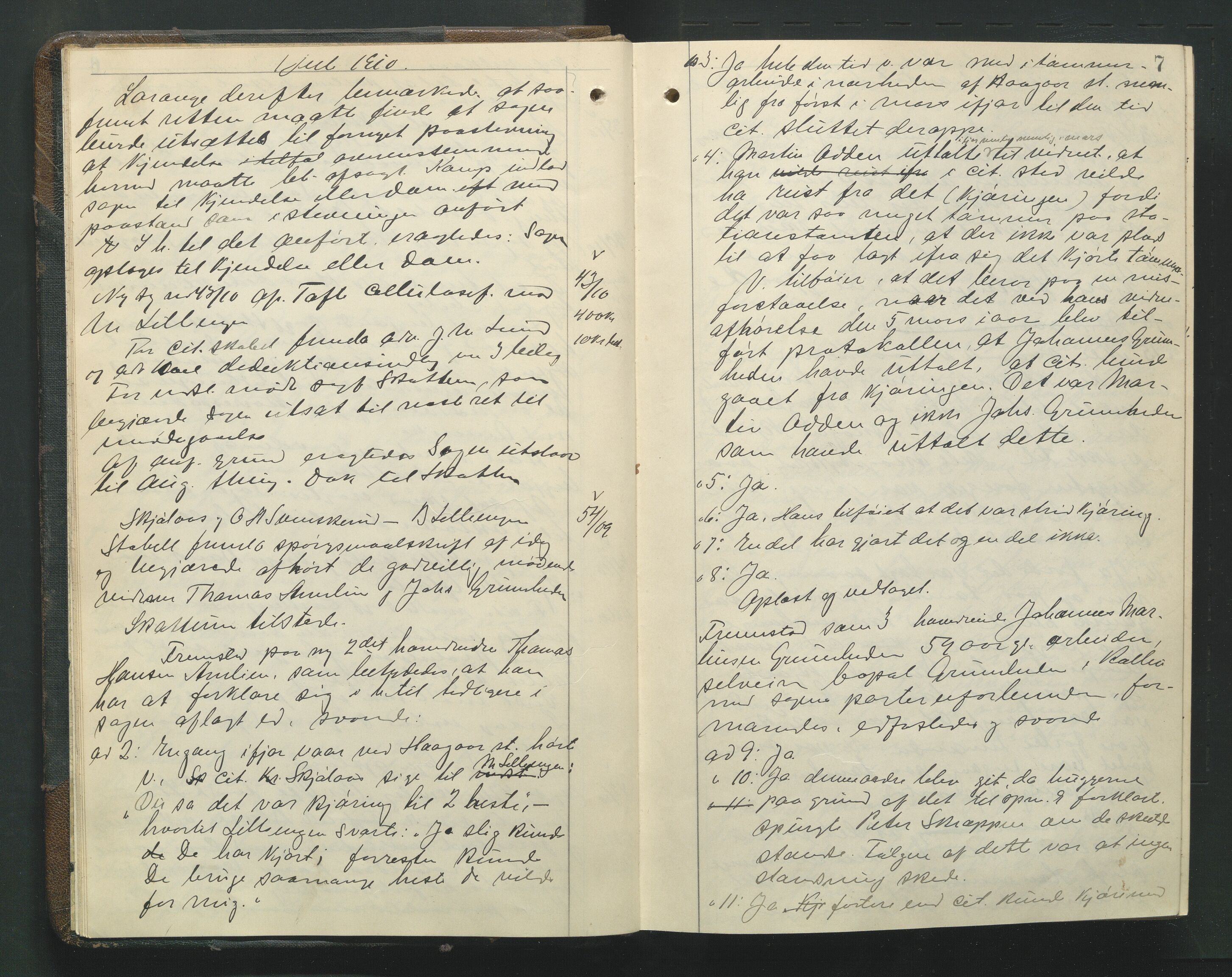 Toten tingrett, AV/SAH-TING-006/G/Gb/Gba/L0062: Tingbok, 1910-1912, p. 6b-7a