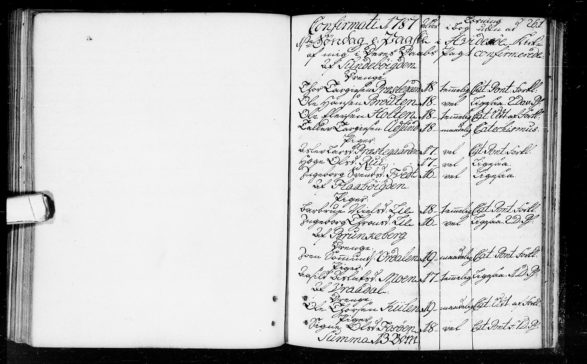 Kviteseid kirkebøker, SAKO/A-276/F/Fa/L0003: Parish register (official) no. I 3, 1787-1799, p. 261