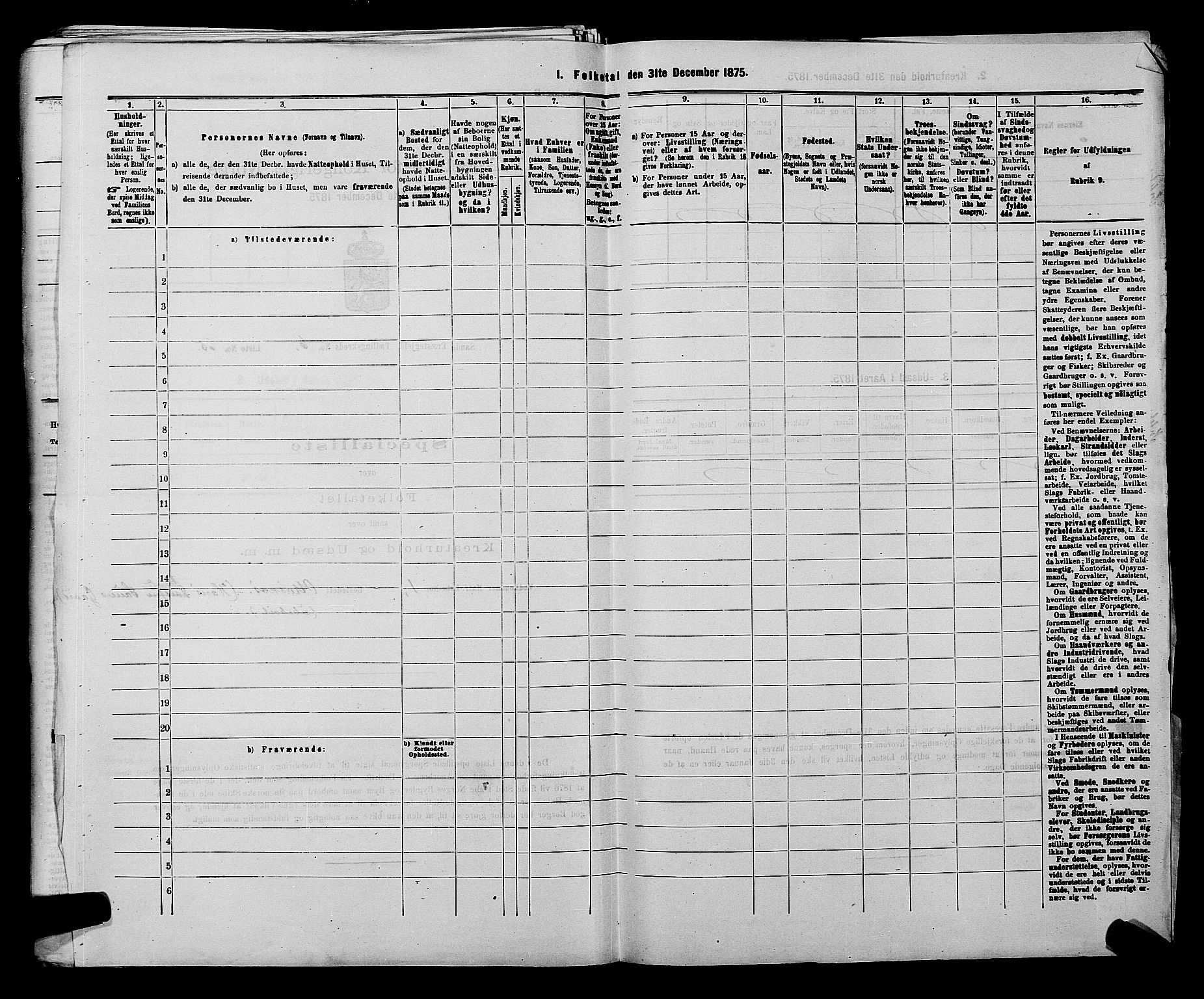 SAKO, 1875 census for 0822P Sauherad, 1875, p. 819