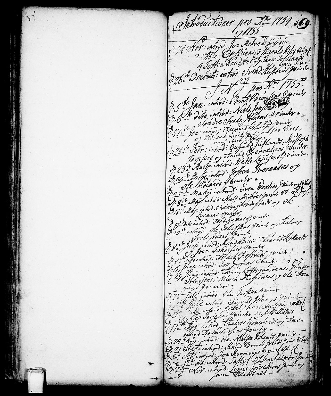 Vinje kirkebøker, SAKO/A-312/F/Fa/L0001: Parish register (official) no. I 1, 1717-1766, p. 169