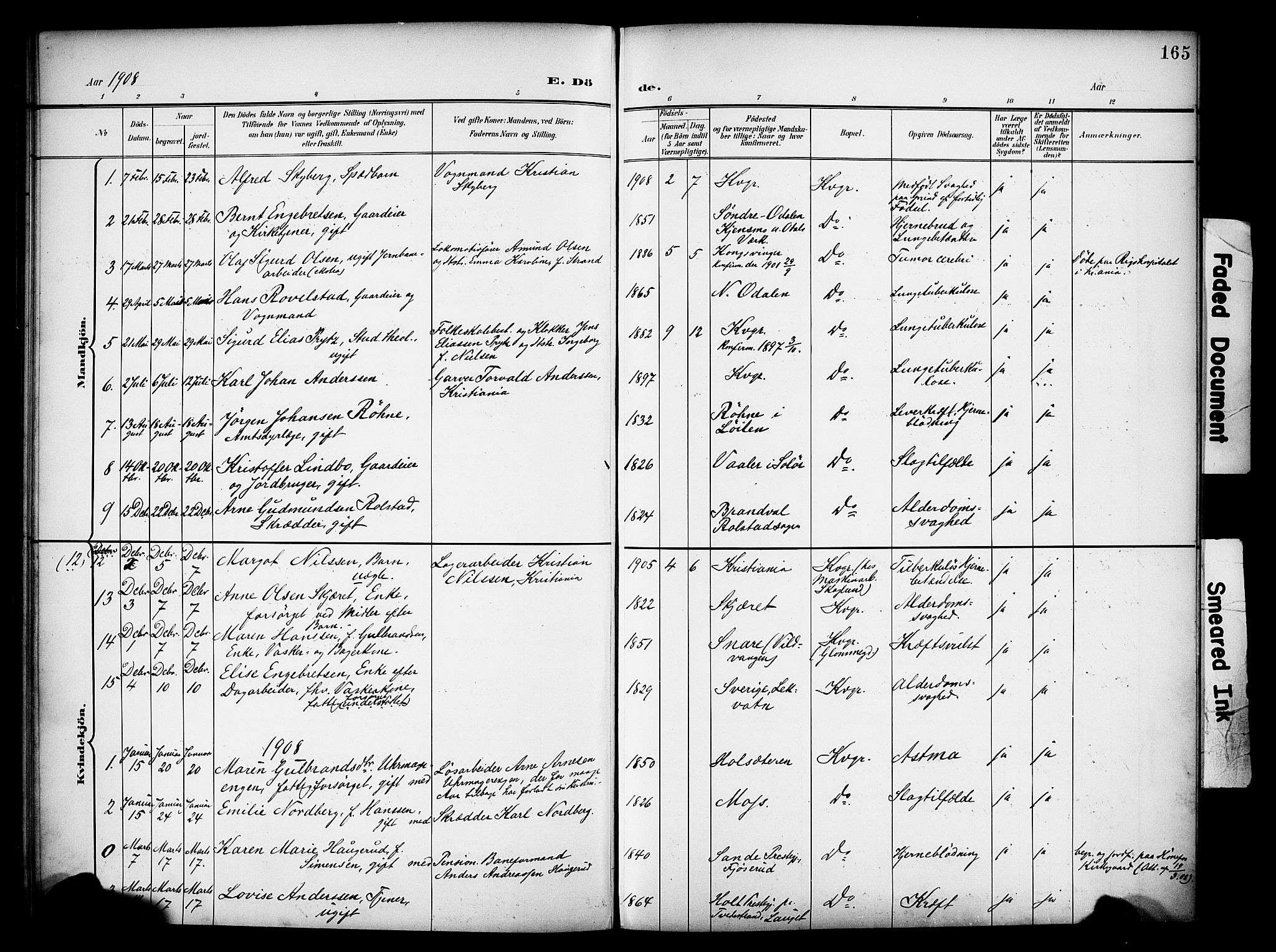 Vinger prestekontor, AV/SAH-PREST-024/H/Ha/Haa/L0016: Parish register (official) no. 16, 1898-1920, p. 165