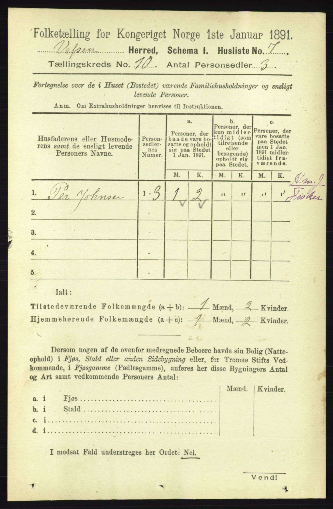 RA, 1891 census for 1824 Vefsn, 1891, p. 5142