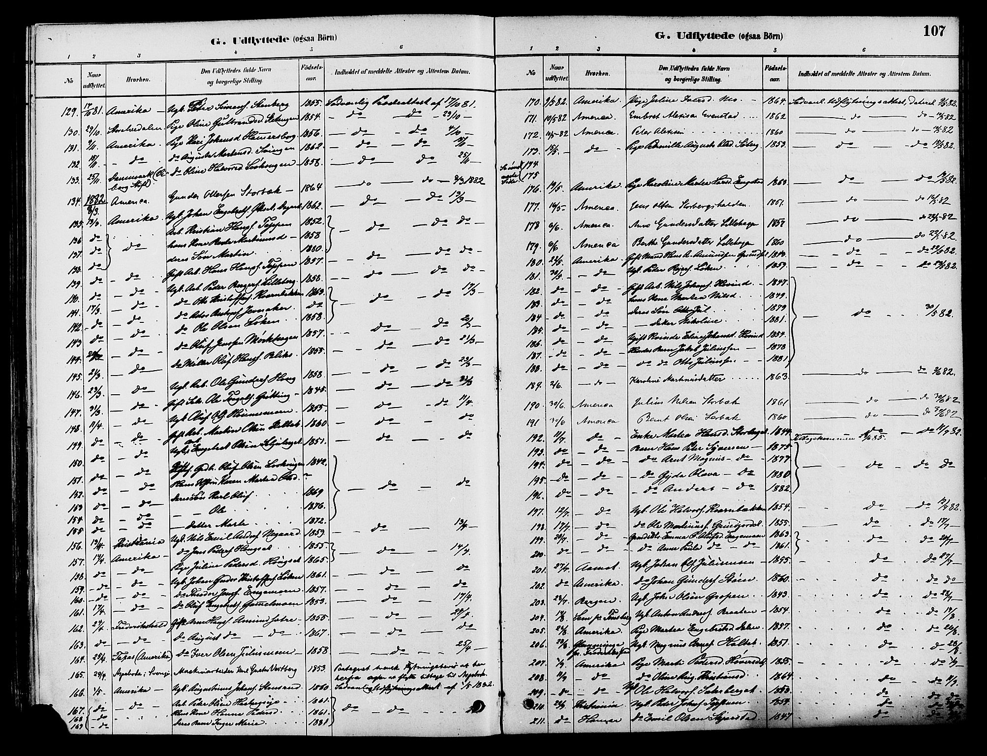 Elverum prestekontor, AV/SAH-PREST-044/H/Ha/Haa/L0012: Parish register (official) no. 12, 1880-1893, p. 107