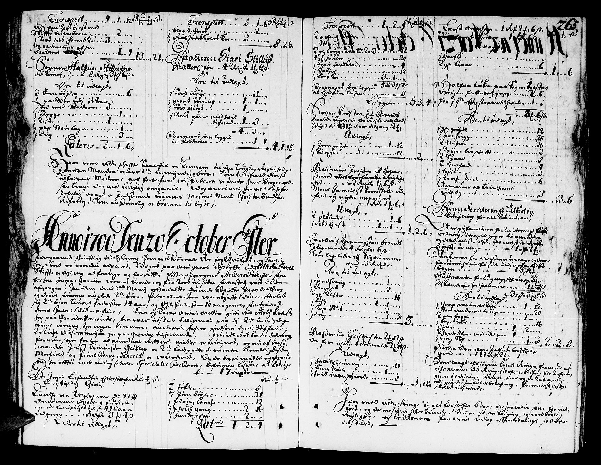 Nordre Jarlsberg sorenskriveri, AV/SAKO-A-80/H/Hc/L0004: Skifteprotokoll, 1696-1701, p. 264b-265a