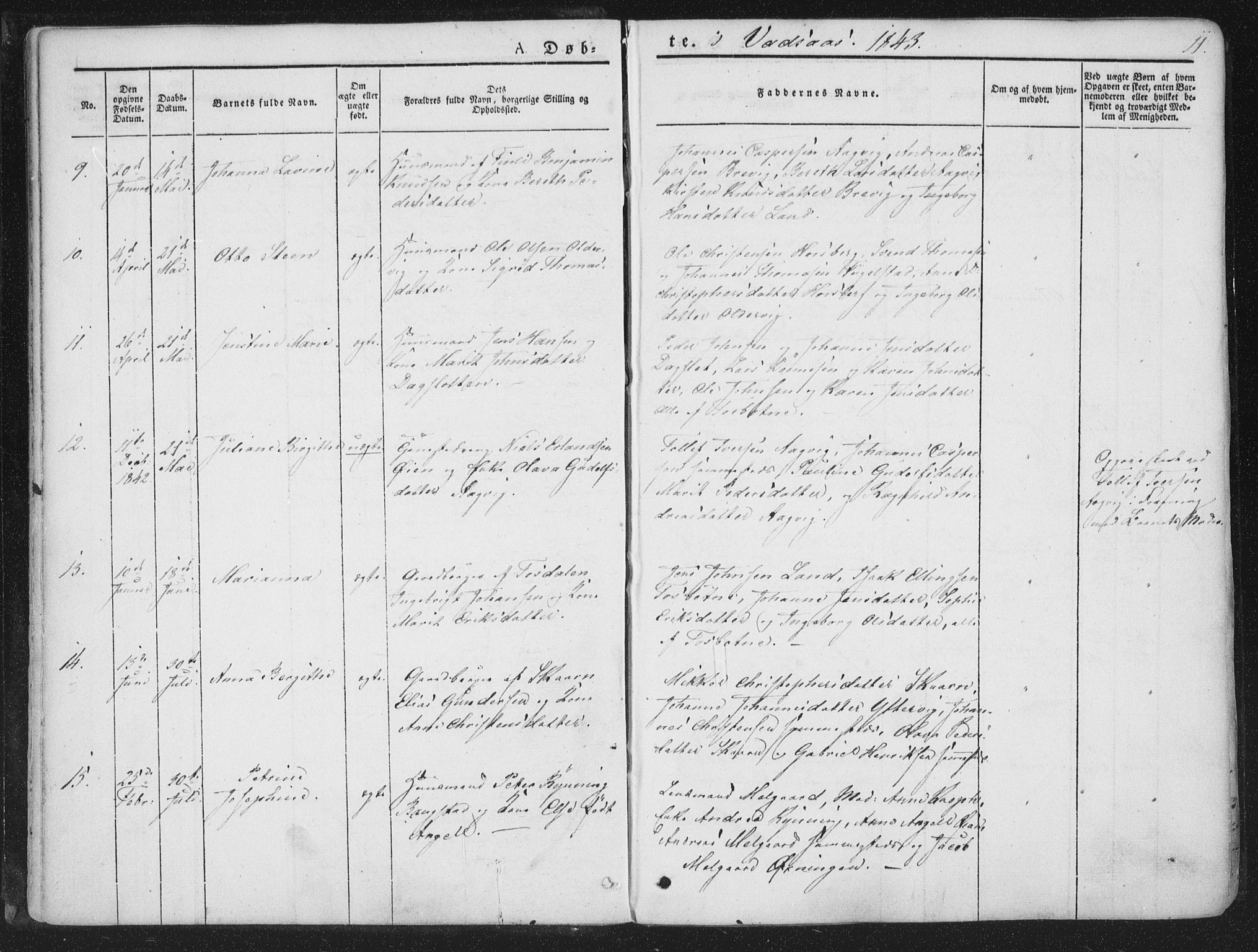 Ministerialprotokoller, klokkerbøker og fødselsregistre - Nordland, AV/SAT-A-1459/810/L0144: Parish register (official) no. 810A07 /1, 1841-1862, p. 11