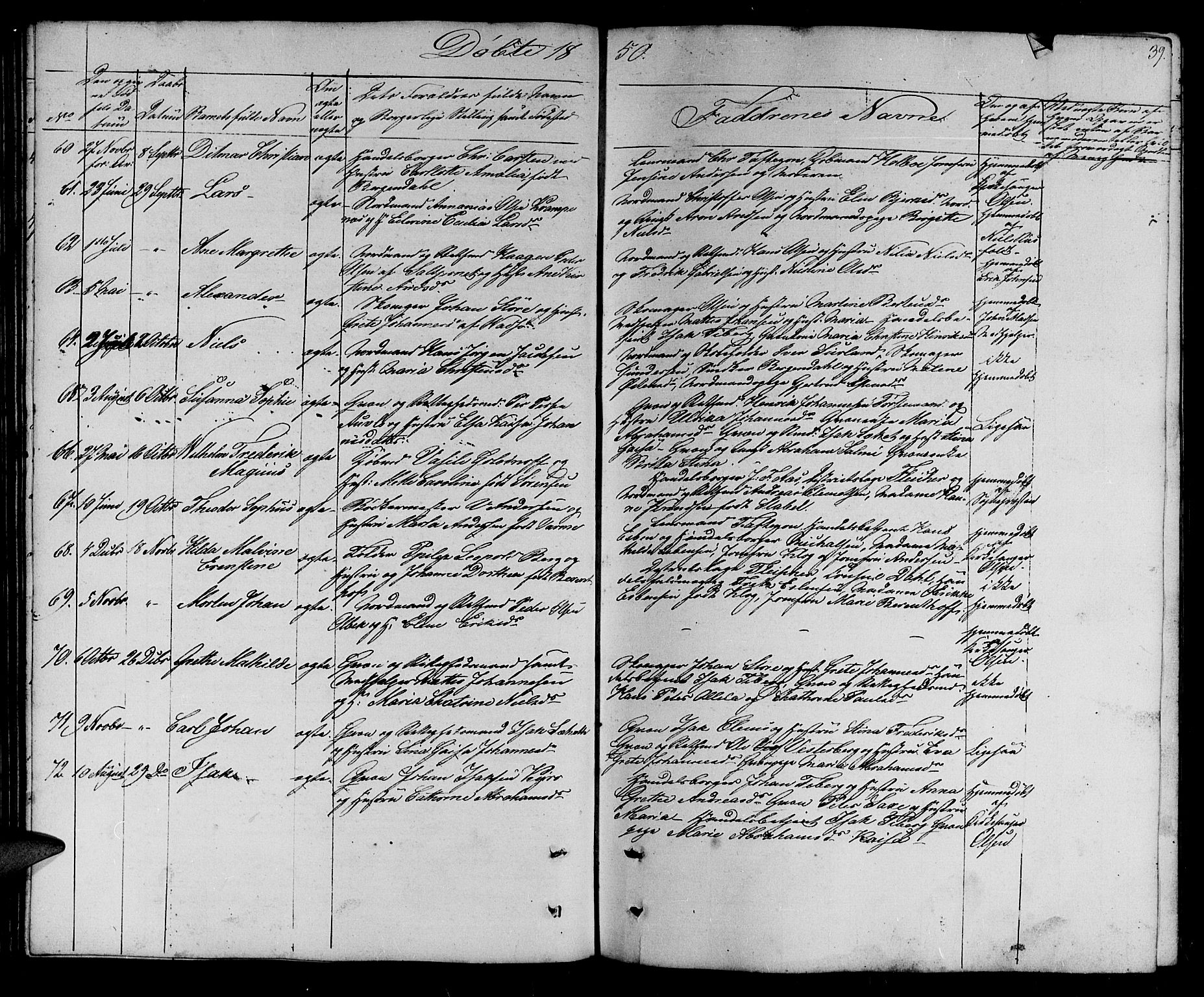 Vadsø sokneprestkontor, SATØ/S-1325/H/Hb/L0001klokker: Parish register (copy) no. 1, 1843-1853, p. 39
