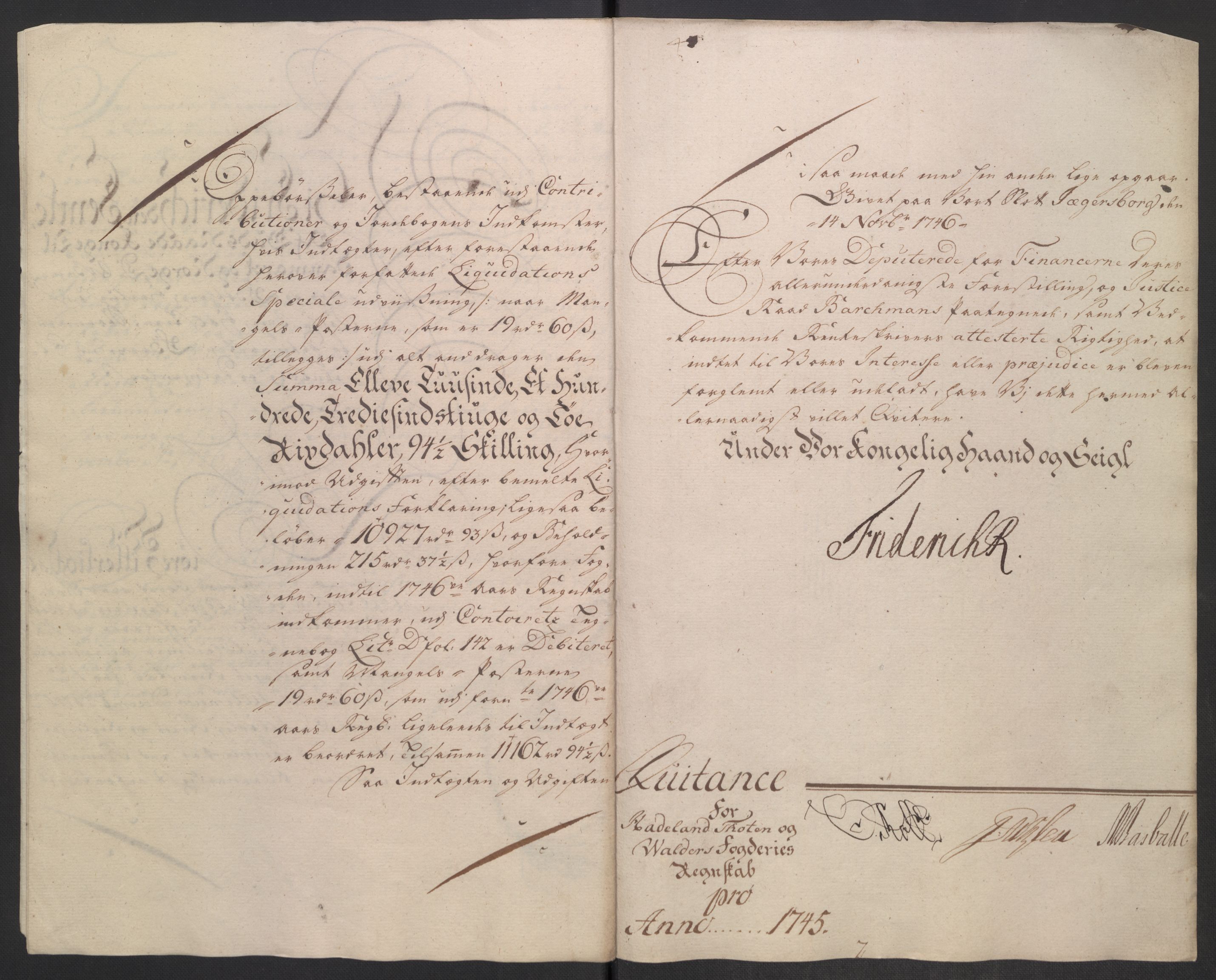 Rentekammeret inntil 1814, Reviderte regnskaper, Fogderegnskap, RA/EA-4092/R18/L1345: Fogderegnskap Hadeland, Toten og Valdres, 1745-1746, p. 26