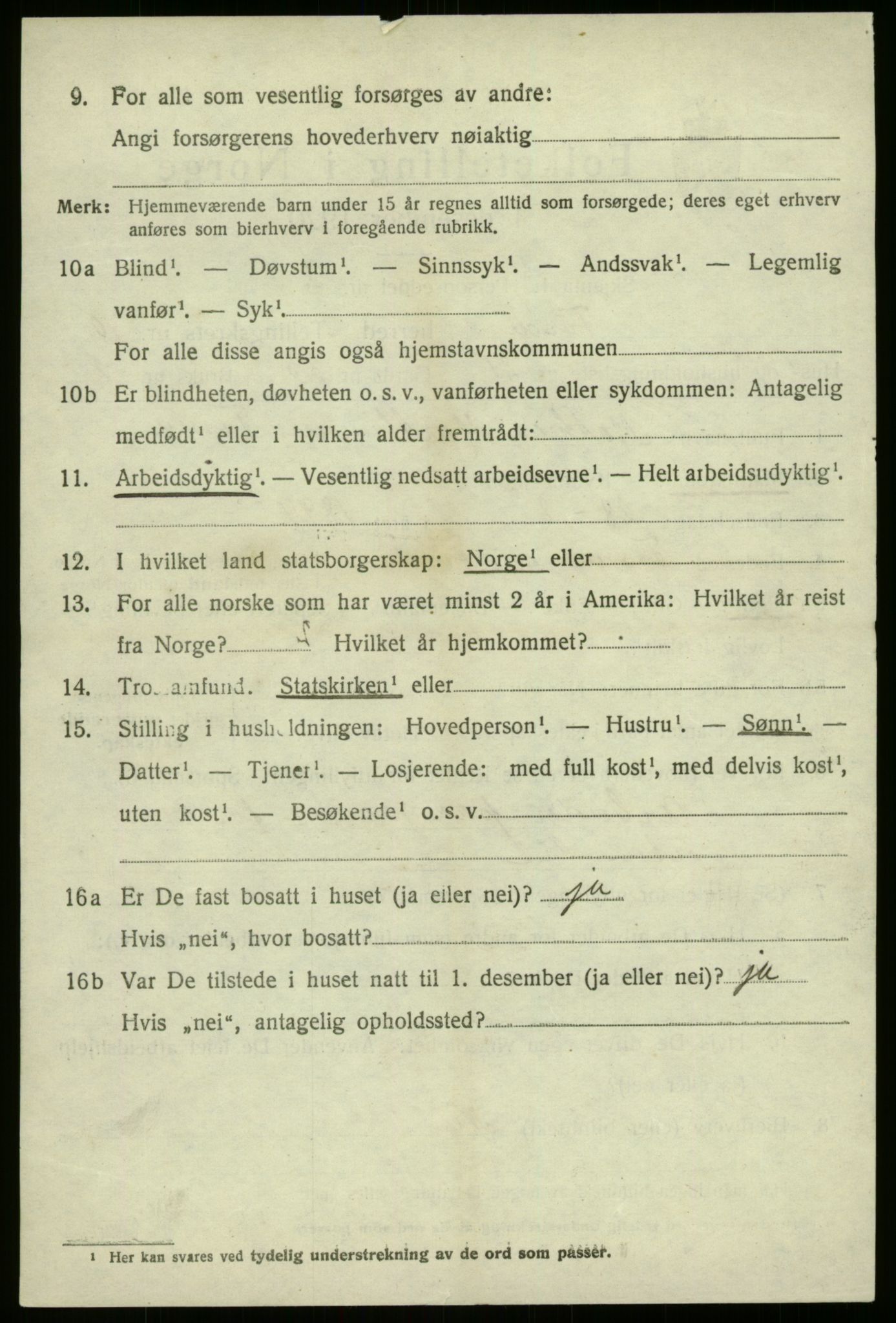 SAB, 1920 census for Førde, 1920, p. 3933