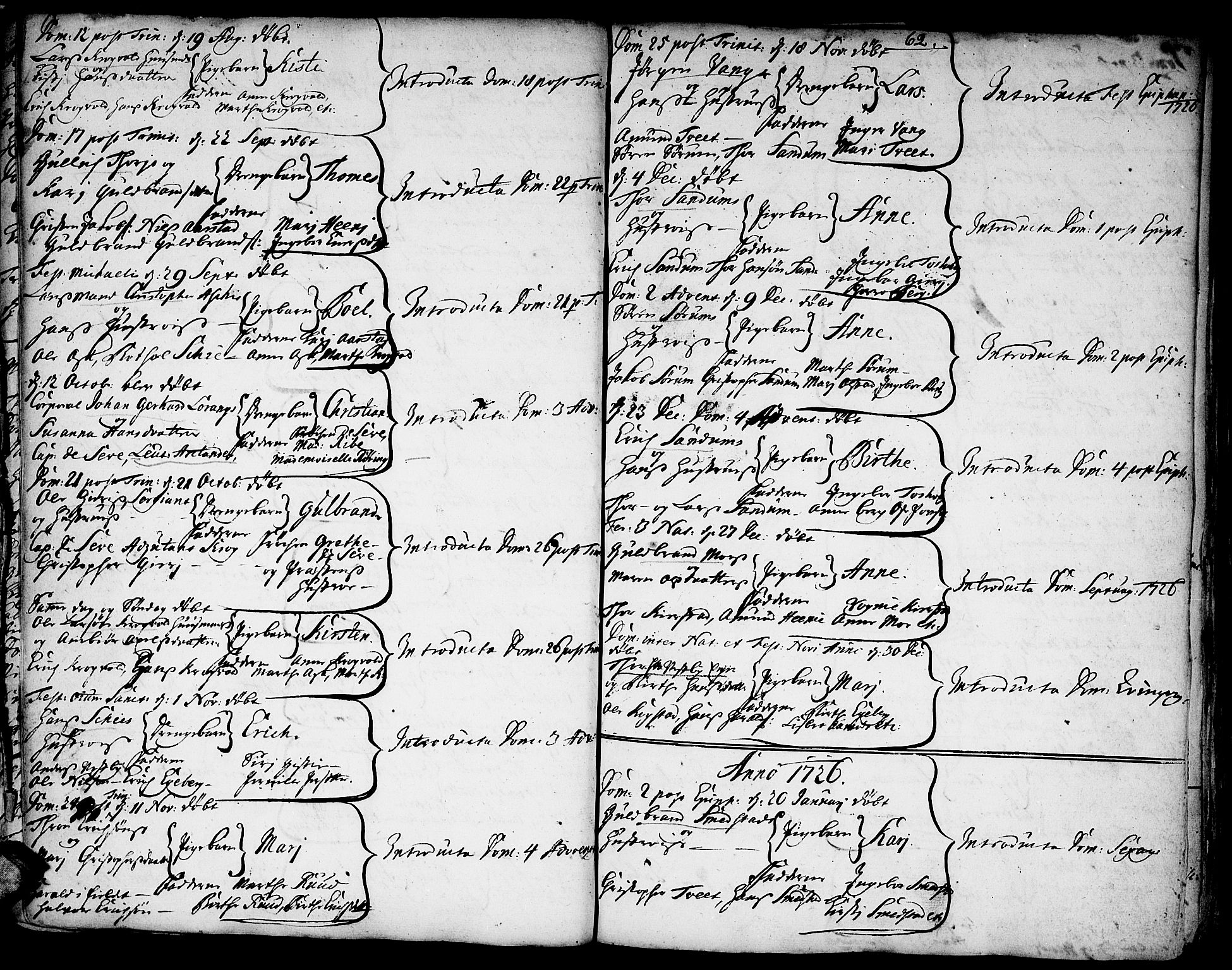 Gjerdrum prestekontor Kirkebøker, AV/SAO-A-10412b/F/Fa/L0001: Parish register (official) no. I 1, 1689-1736, p. 62