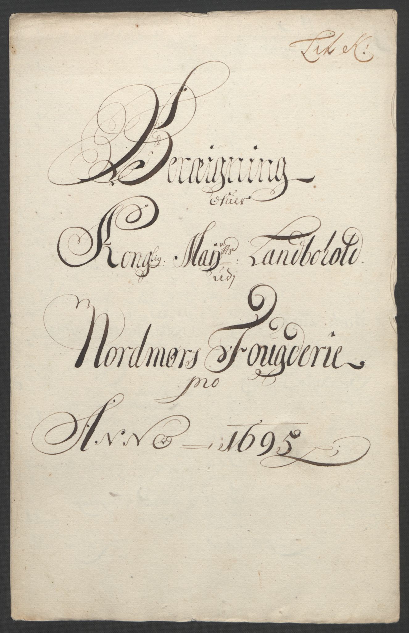 Rentekammeret inntil 1814, Reviderte regnskaper, Fogderegnskap, RA/EA-4092/R56/L3736: Fogderegnskap Nordmøre, 1694-1696, p. 283