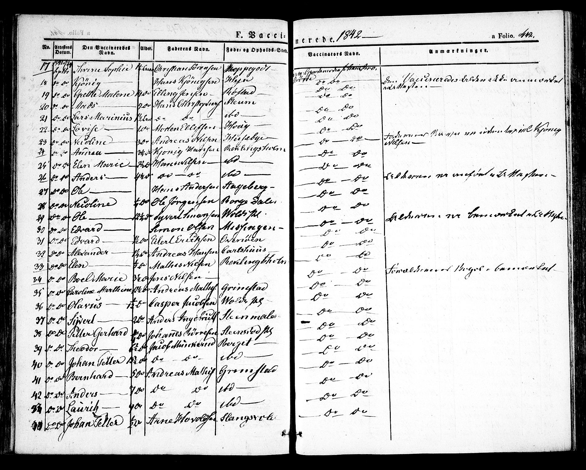 Råde prestekontor kirkebøker, SAO/A-2009/F/Fa/L0005: Parish register (official) no. 5, 1830-1853, p. 442