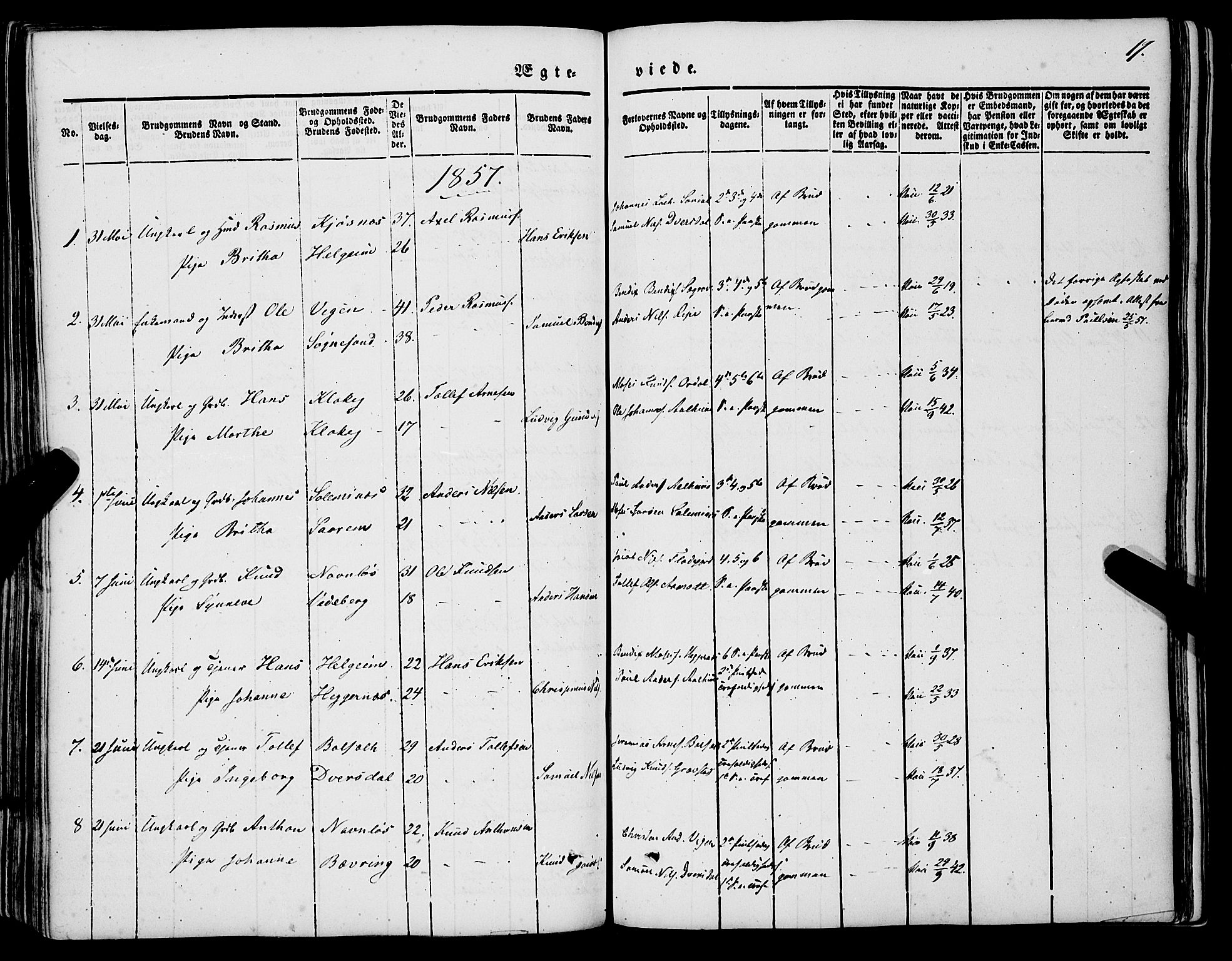 Jølster sokneprestembete, SAB/A-80701/H/Haa/Haaa/L0010: Parish register (official) no. A 10, 1847-1865, p. 17