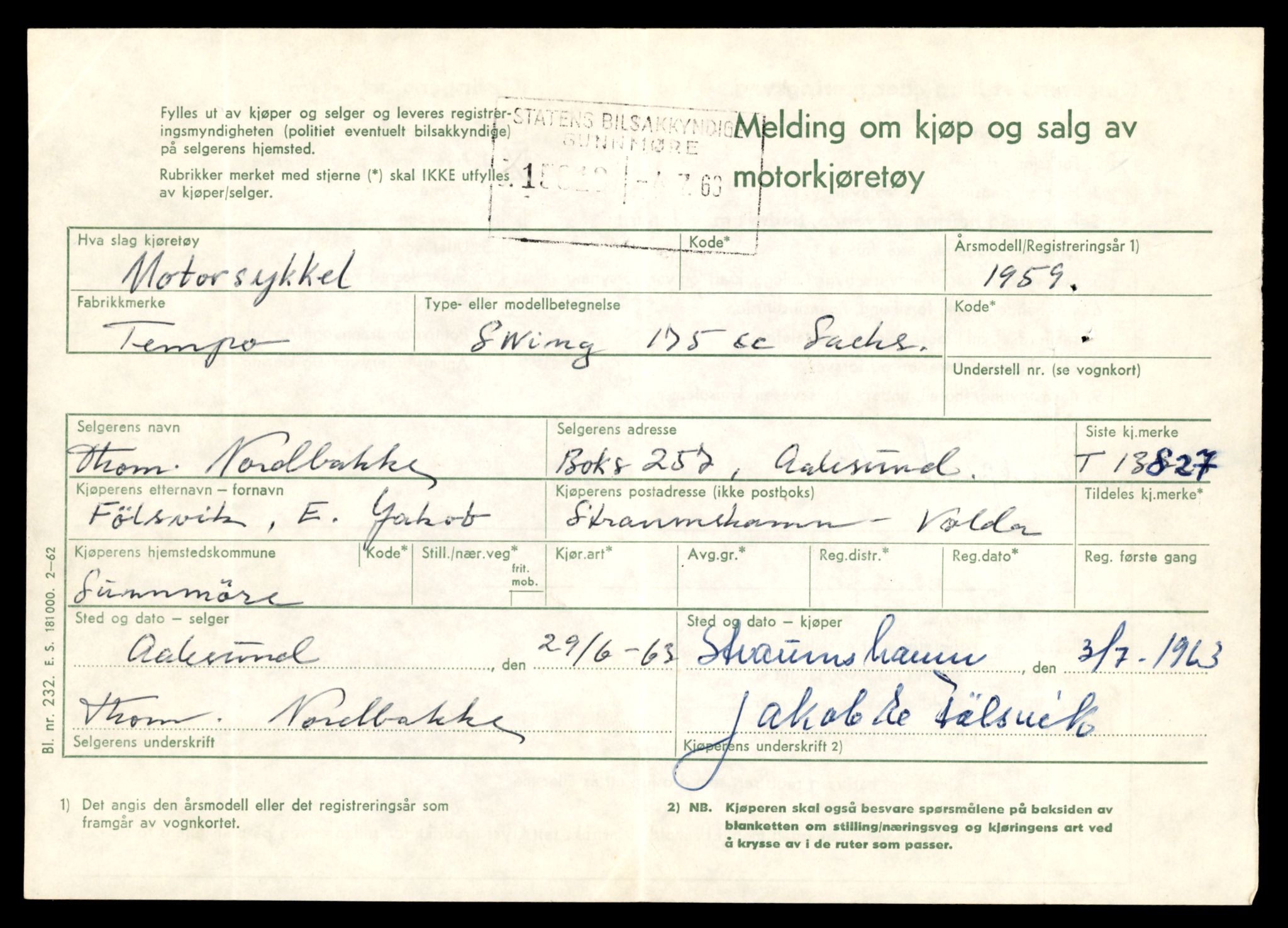 Møre og Romsdal vegkontor - Ålesund trafikkstasjon, AV/SAT-A-4099/F/Fe/L0041: Registreringskort for kjøretøy T 13710 - T 13905, 1927-1998, p. 2127