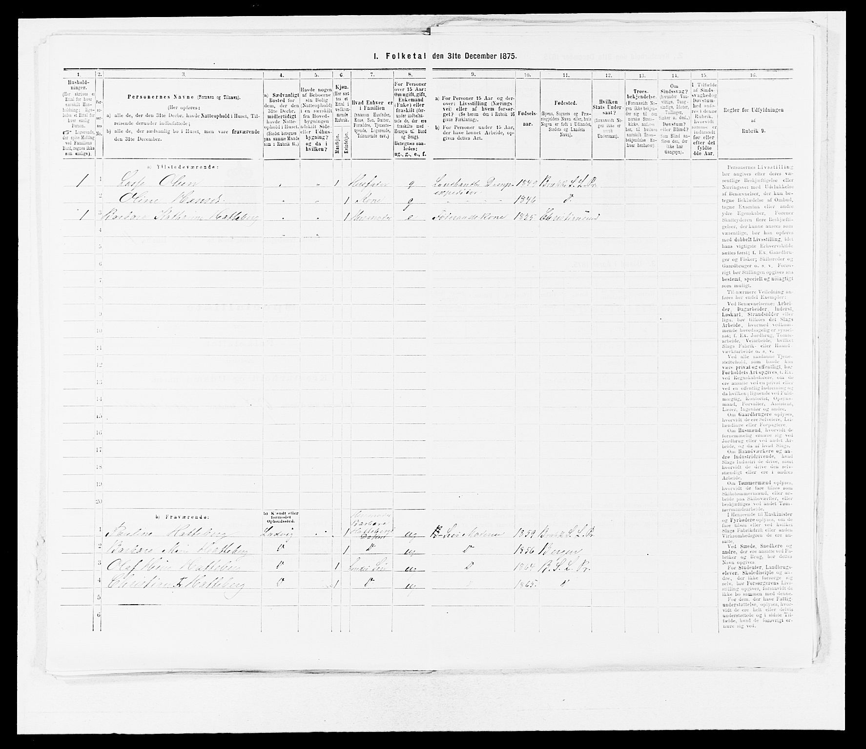 SAB, 1875 census for 1415P Lavik, 1875, p. 497