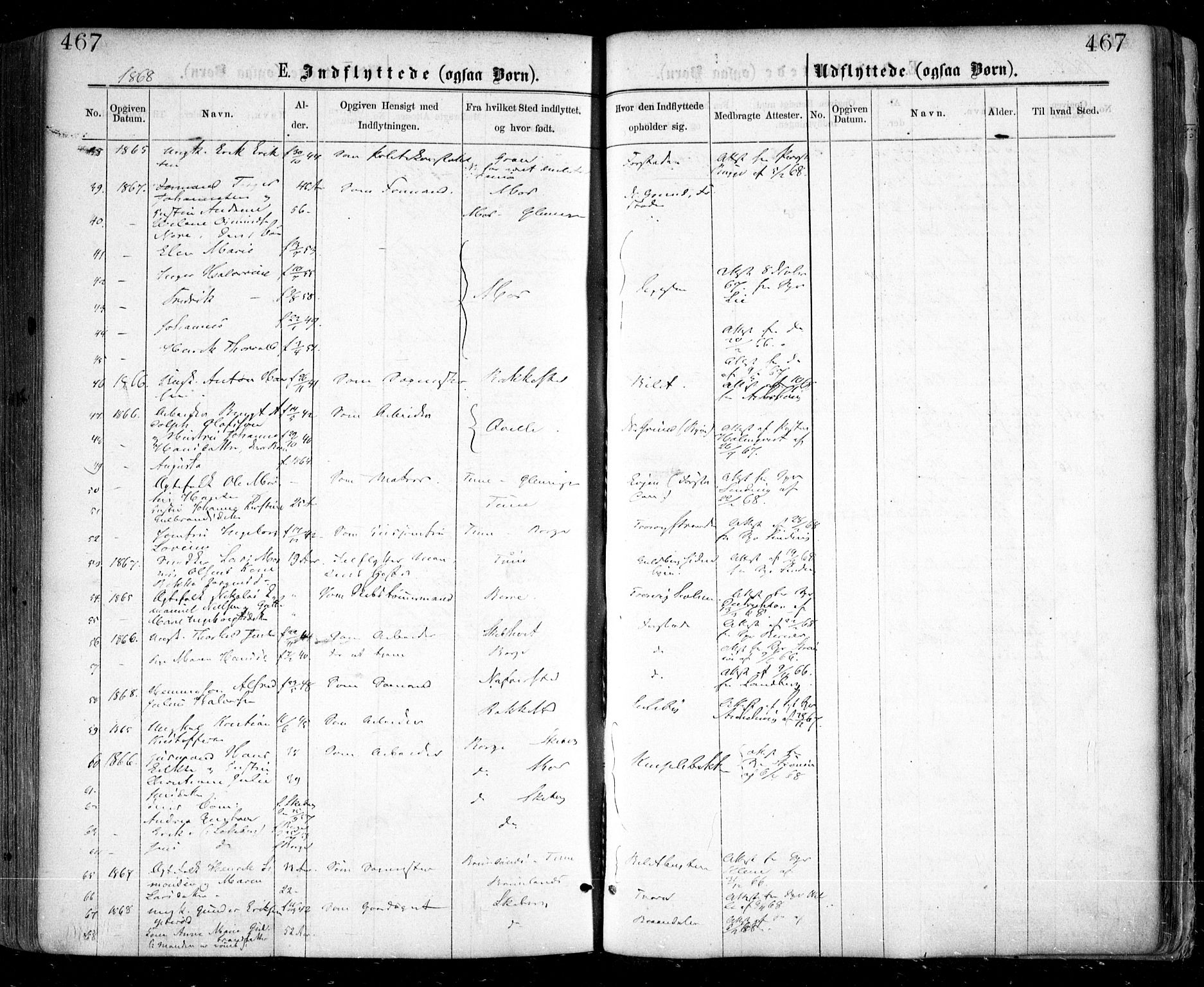 Glemmen prestekontor Kirkebøker, AV/SAO-A-10908/F/Fa/L0008: Parish register (official) no. 8, 1862-1871, p. 467