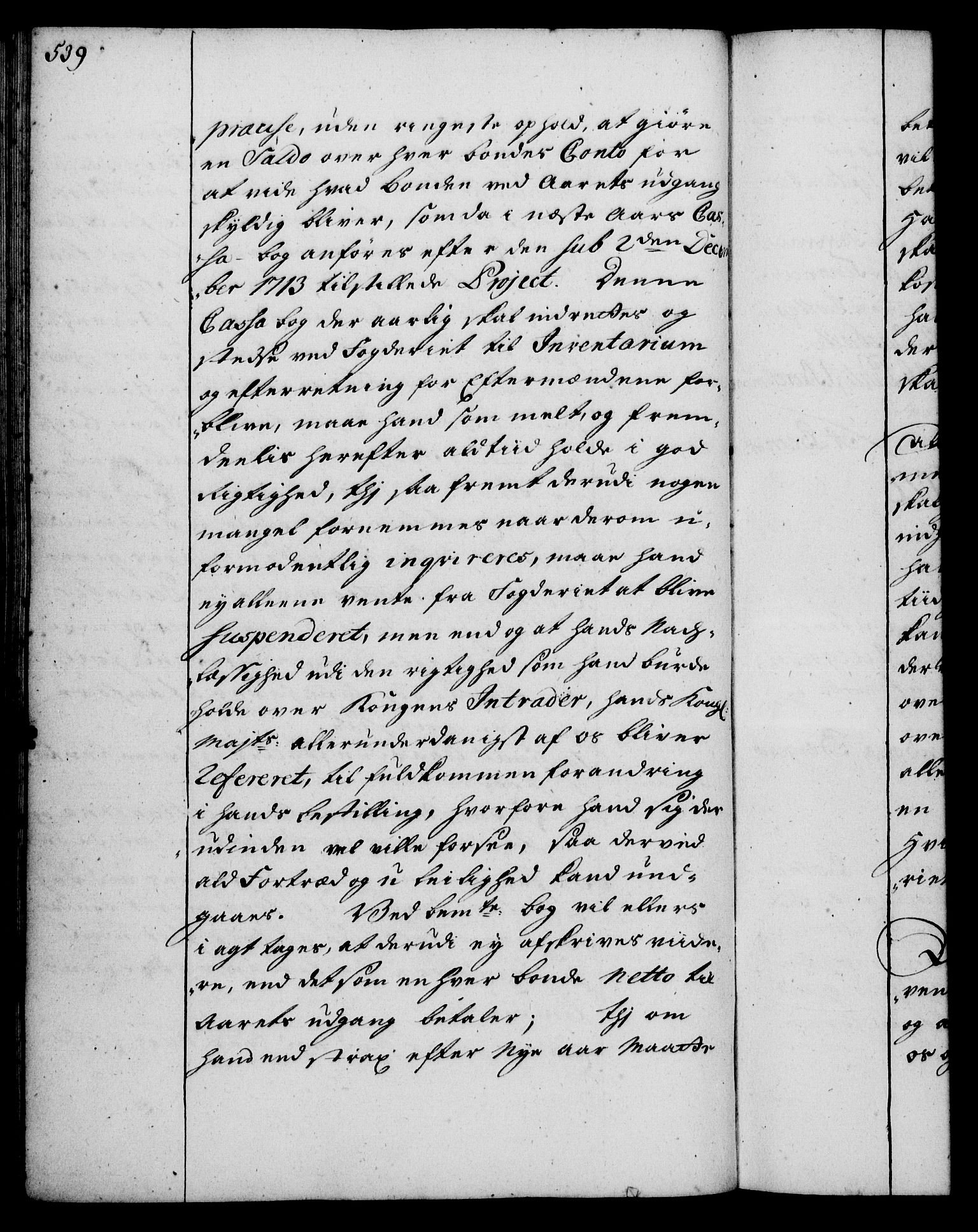 Rentekammeret, Kammerkanselliet, RA/EA-3111/G/Gg/Ggi/L0002: Norsk instruksjonsprotokoll med register (merket RK 53.35), 1729-1751, p. 539