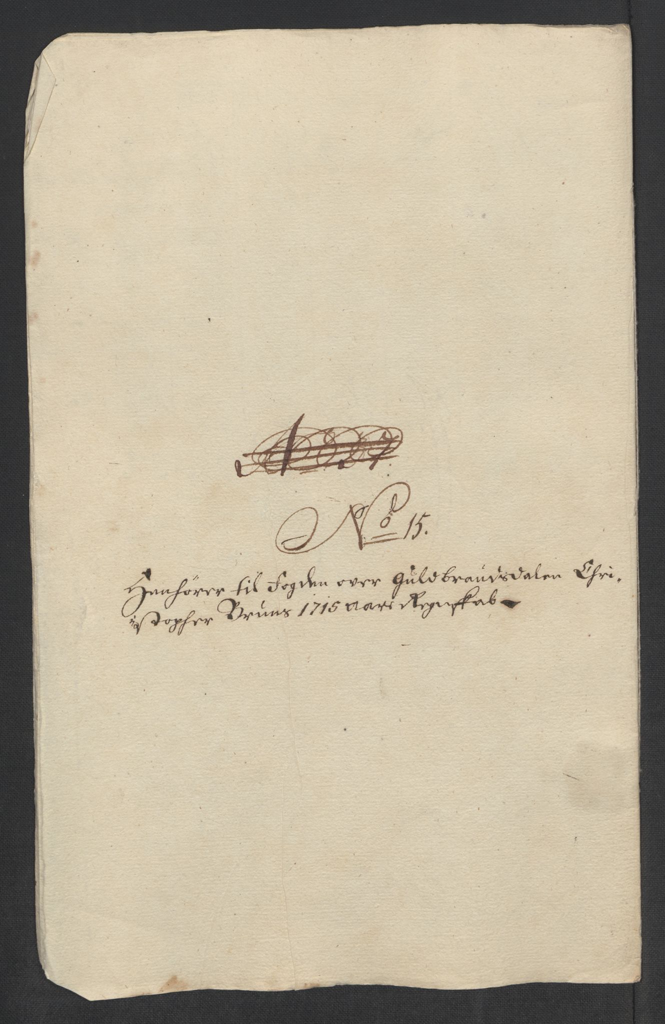 Rentekammeret inntil 1814, Reviderte regnskaper, Fogderegnskap, RA/EA-4092/R17/L1184: Fogderegnskap Gudbrandsdal, 1715, p. 177