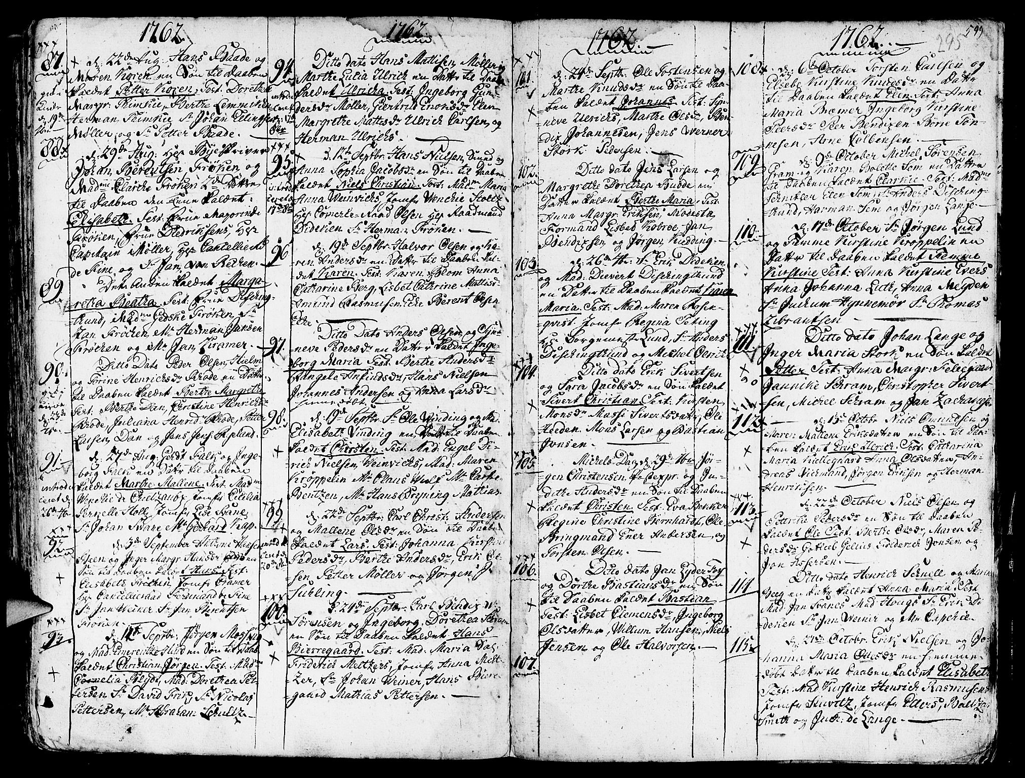 Nykirken Sokneprestembete, AV/SAB-A-77101/H/Haa/L0003: Parish register (official) no. A 3, 1717-1764, p. 295