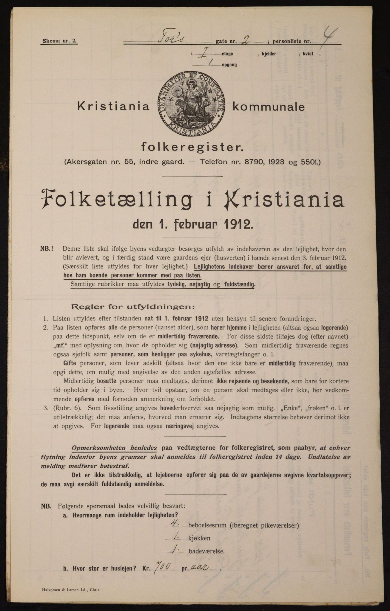 OBA, Municipal Census 1912 for Kristiania, 1912, p. 114335