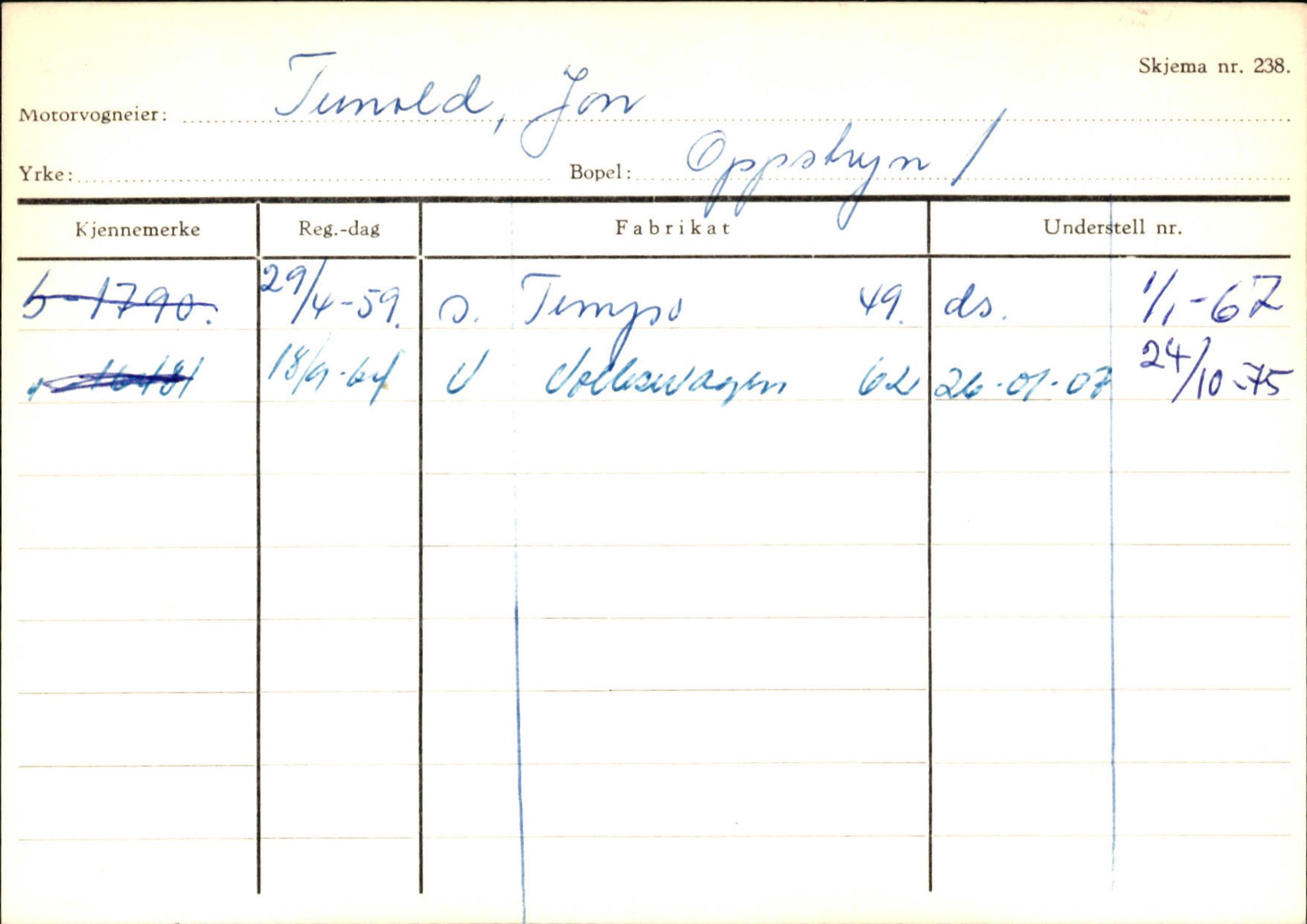 Statens vegvesen, Sogn og Fjordane vegkontor, SAB/A-5301/4/F/L0131: Eigarregister Høyanger P-Å. Stryn S-Å, 1945-1975, p. 2024