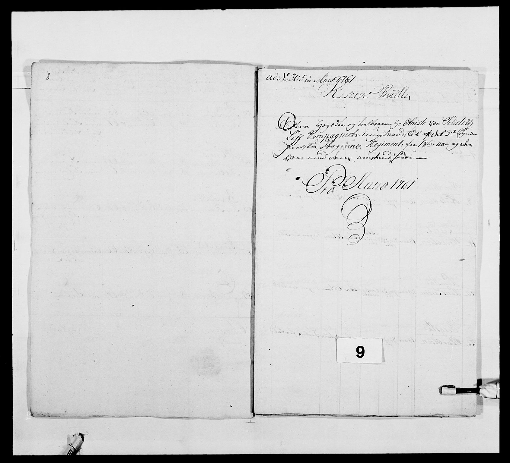 Kommanderende general (KG I) med Det norske krigsdirektorium, RA/EA-5419/E/Ea/L0479b: 3. Sønnafjelske dragonregiment, 1761-1763, p. 55