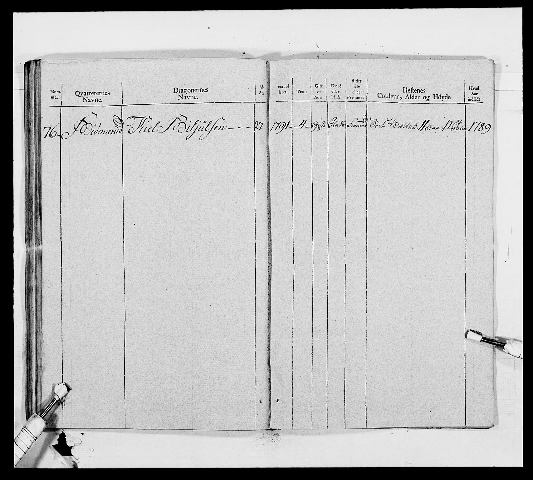 Generalitets- og kommissariatskollegiet, Det kongelige norske kommissariatskollegium, AV/RA-EA-5420/E/Eh/L0011: Smålenske dragonregiment, 1795-1807, p. 235