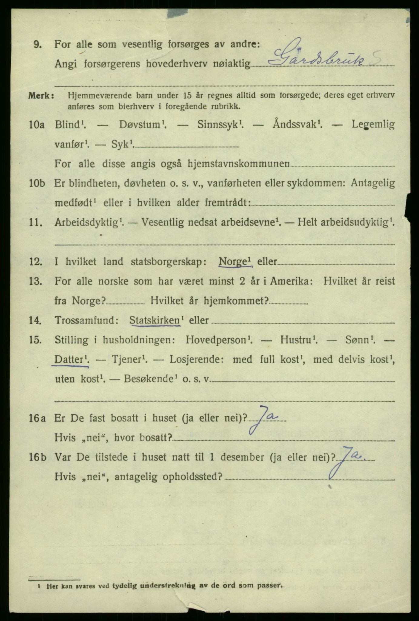 SAB, 1920 census for Lindås, 1920, p. 9682