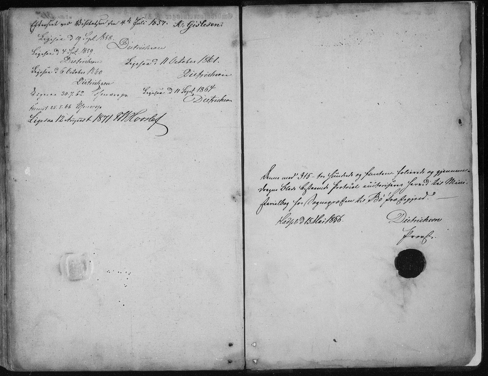 Ministerialprotokoller, klokkerbøker og fødselsregistre - Nordland, SAT/A-1459/891/L1300: Parish register (official) no. 891A05, 1856-1870