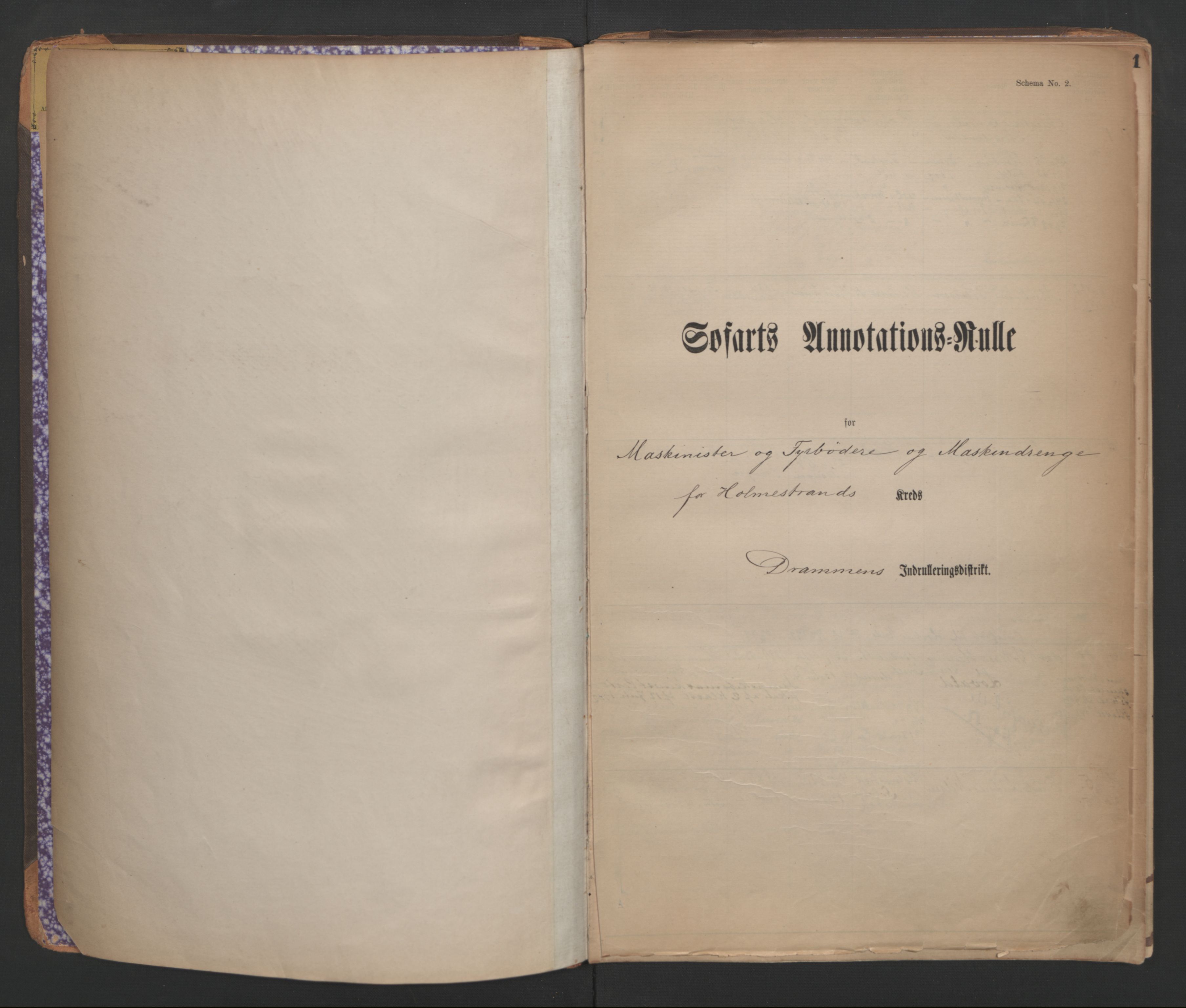 Holmestrand innrulleringskontor, SAKO/A-1151/F/Fd/L0001: Maskinist- og fyrbøterrulle, 1890-1948