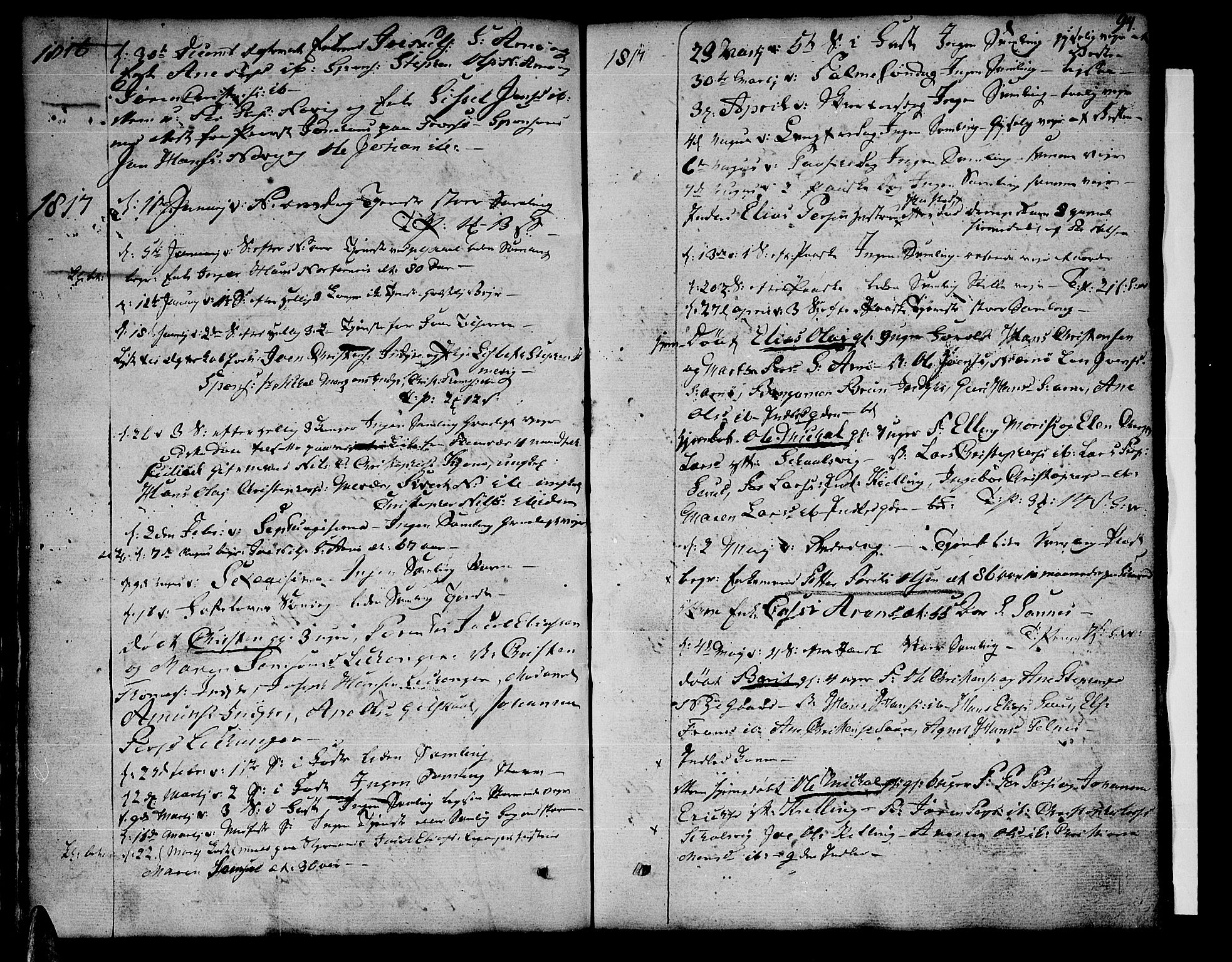 Ministerialprotokoller, klokkerbøker og fødselsregistre - Nordland, SAT/A-1459/805/L0095: Parish register (official) no. 805A02, 1805-1826, p. 94