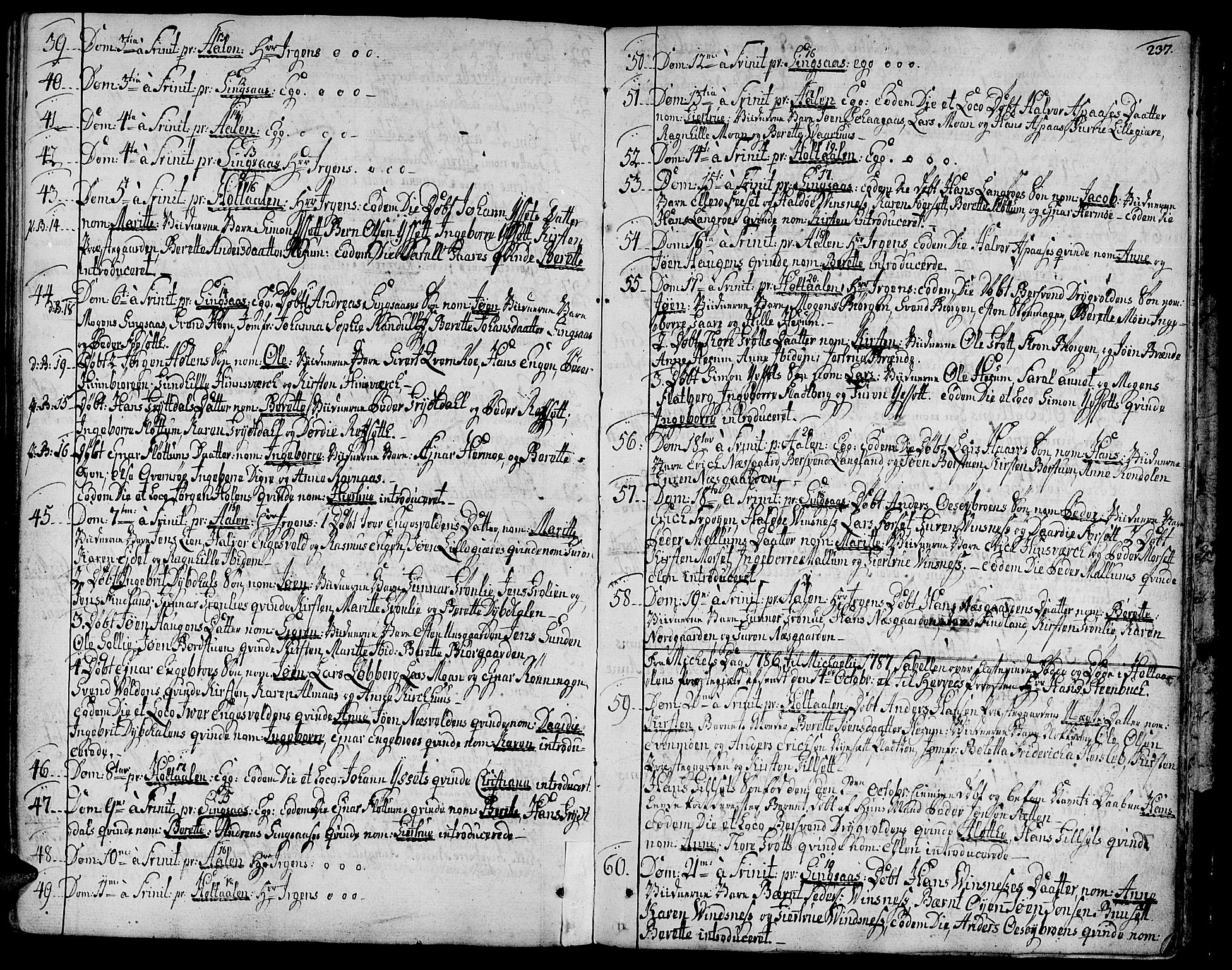 Ministerialprotokoller, klokkerbøker og fødselsregistre - Sør-Trøndelag, SAT/A-1456/685/L0952: Parish register (official) no. 685A01, 1745-1804, p. 237