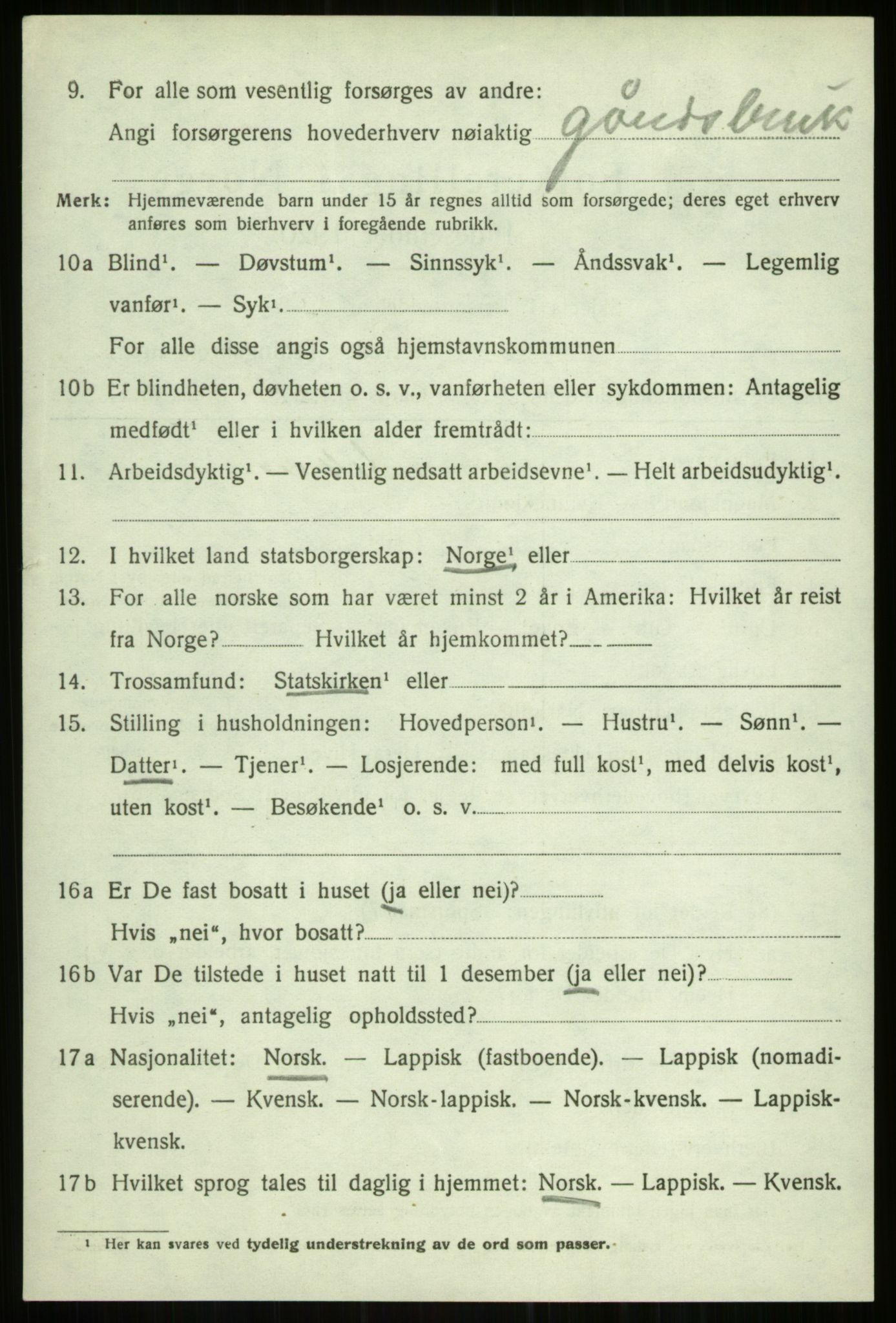 SATØ, 1920 census for Balsfjord, 1920, p. 4471