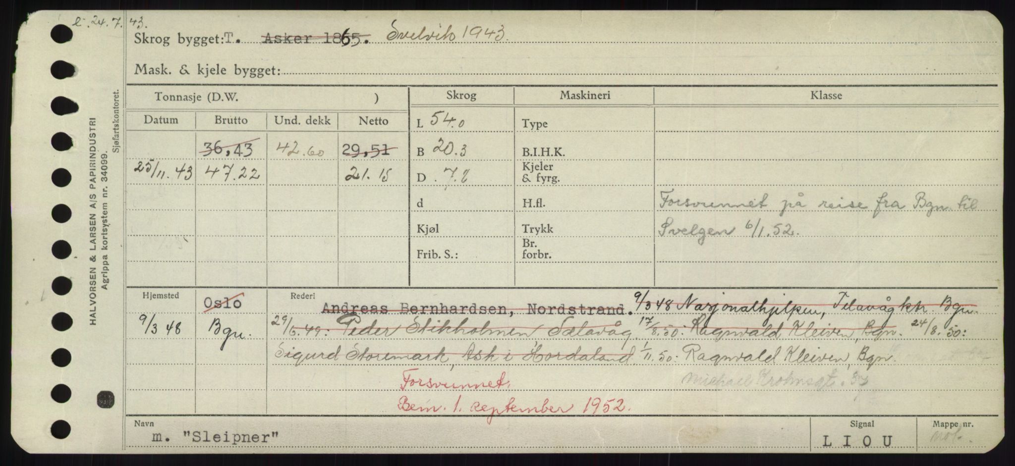 Sjøfartsdirektoratet med forløpere, Skipsmålingen, RA/S-1627/H/Hd/L0034: Fartøy, Sk-Slå, p. 389