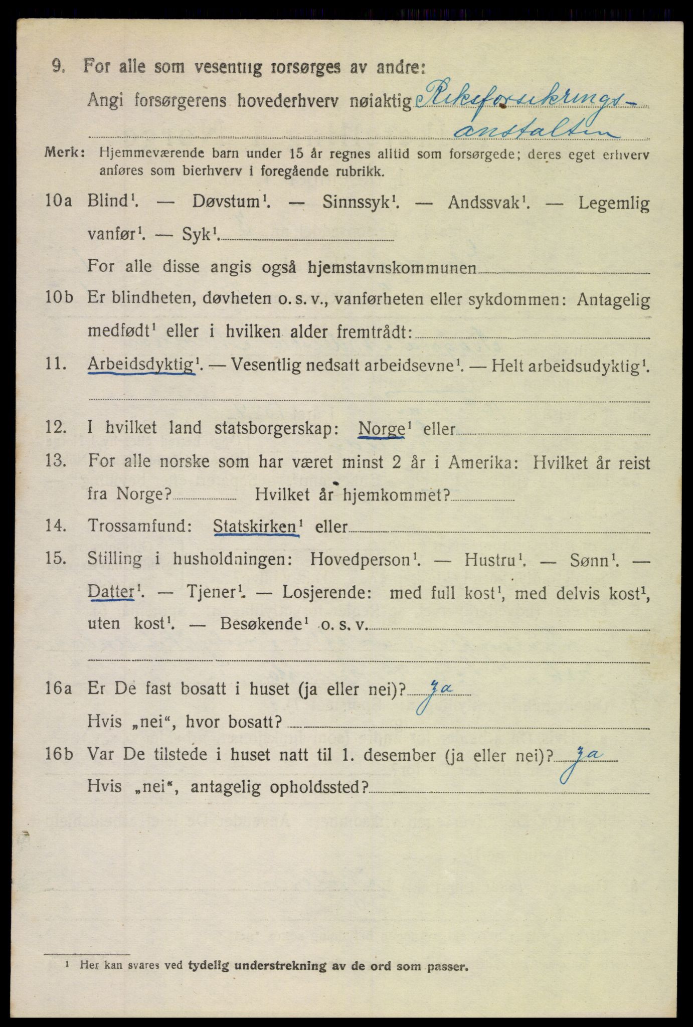 SAH, 1920 census for Etnedal, 1920, p. 807