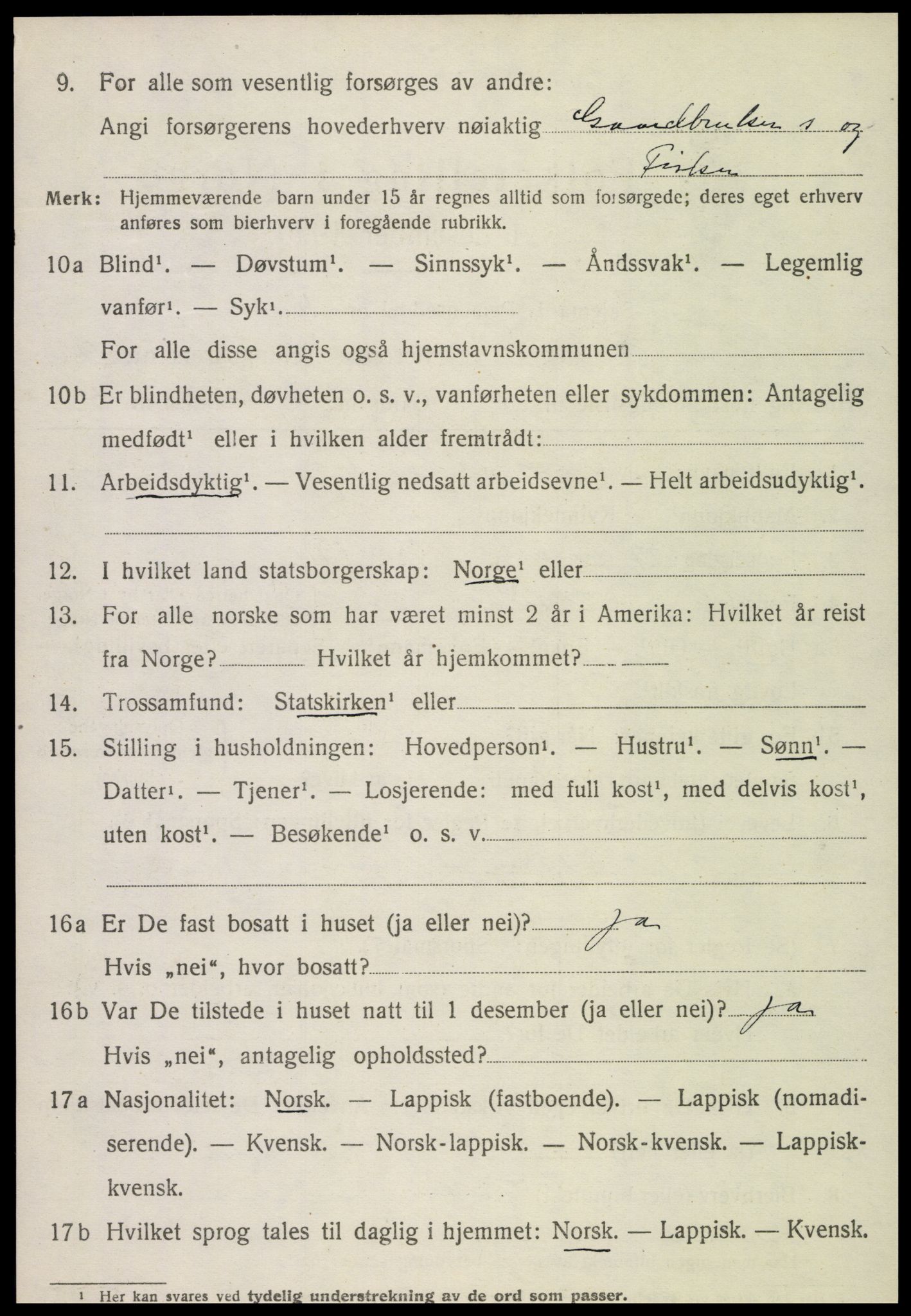 SAT, 1920 census for Leka, 1920, p. 1732