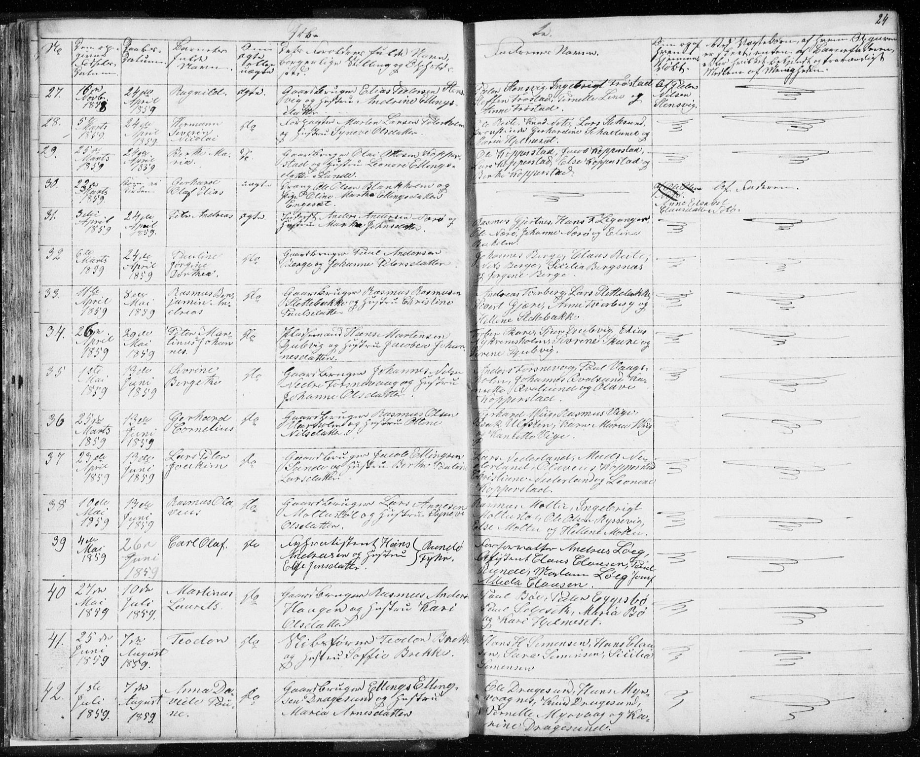 Ministerialprotokoller, klokkerbøker og fødselsregistre - Møre og Romsdal, AV/SAT-A-1454/507/L0079: Parish register (copy) no. 507C02, 1854-1877, p. 24