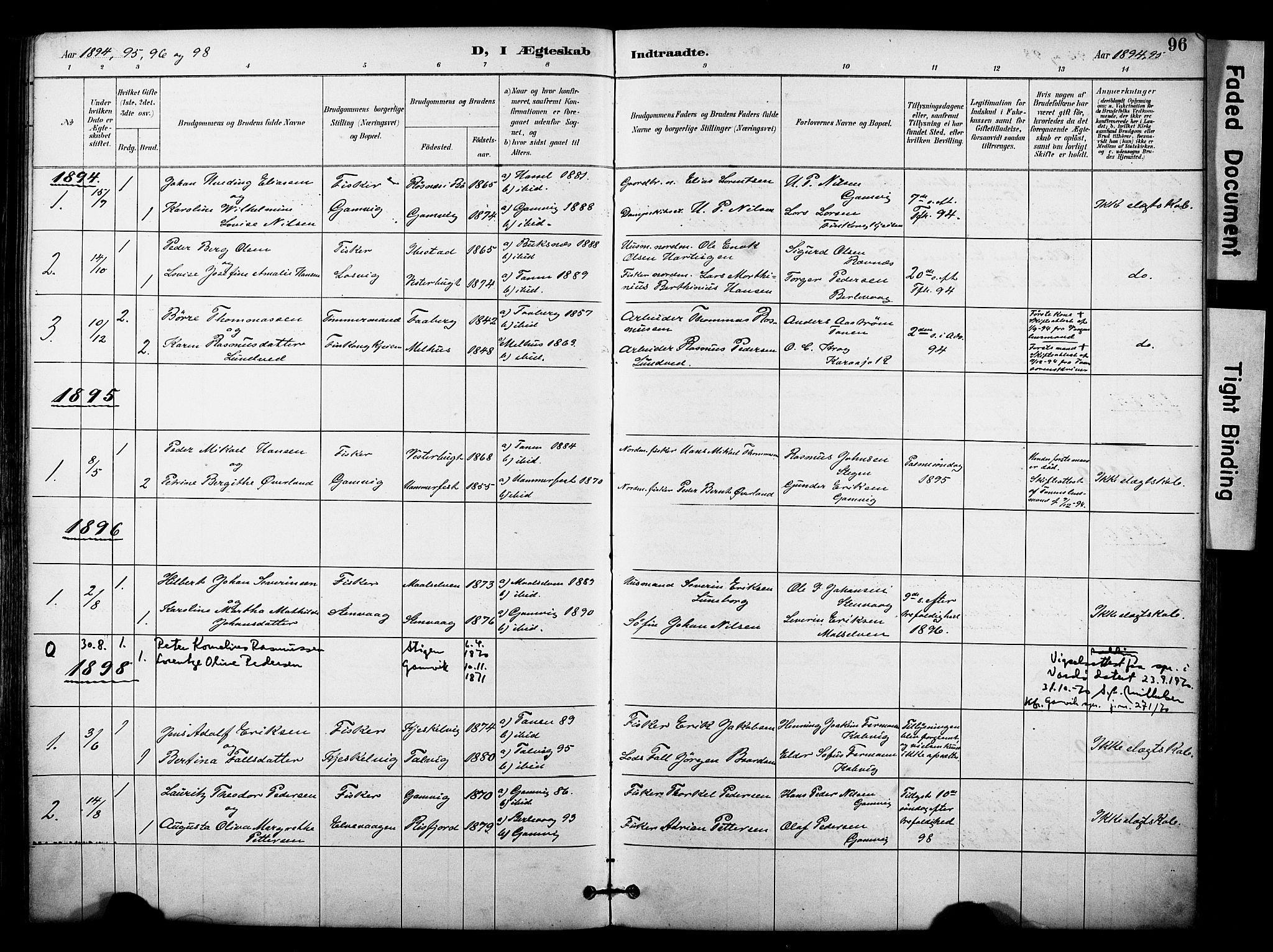 Tana sokneprestkontor, SATØ/S-1334/H/Ha/L0006kirke: Parish register (official) no. 6, 1892-1908, p. 96